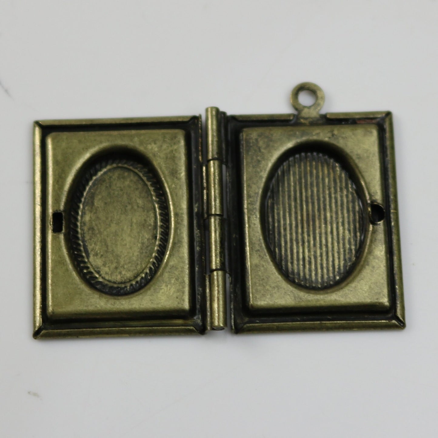 Book Locket Pendant Charm - 20x27mm 4.3mm thickness - Brass Locket Pendant Charm - Ship from California USA