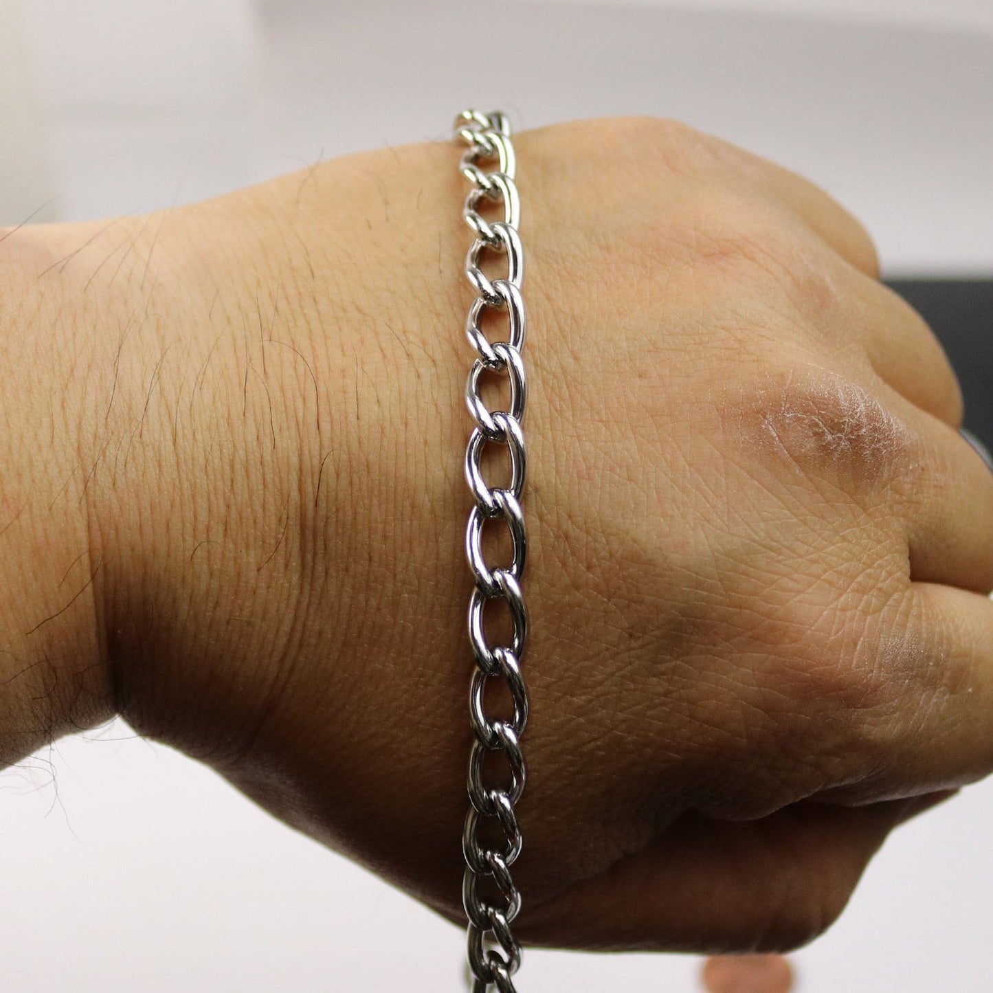 Wholesale Lot 5 pcs of Stainless Steel MEN's Chunky Curb Chain Necklace - 22 inch (55 cm) 2.0mm Thickness