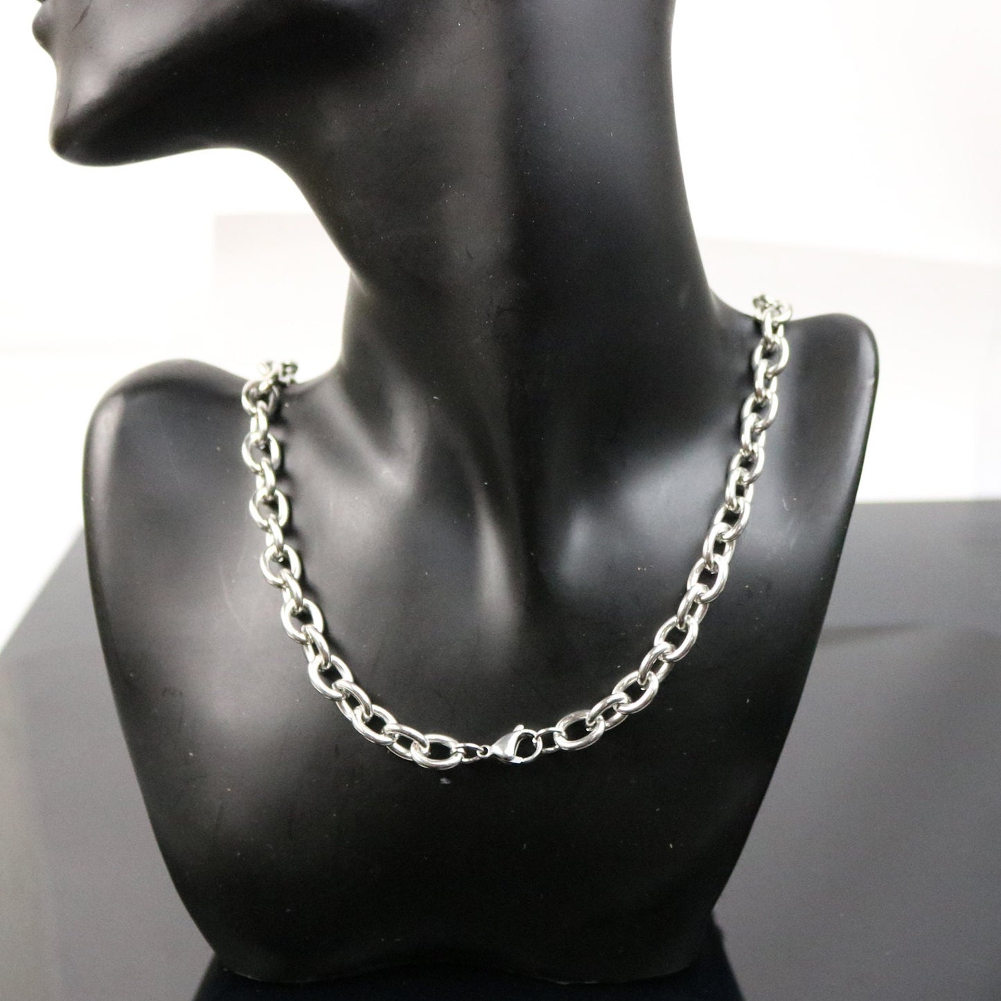 Stainless Steel MEN's Chunky Cable Chain Necklace - 22 inch (55 cm) 2.0mm Thickness