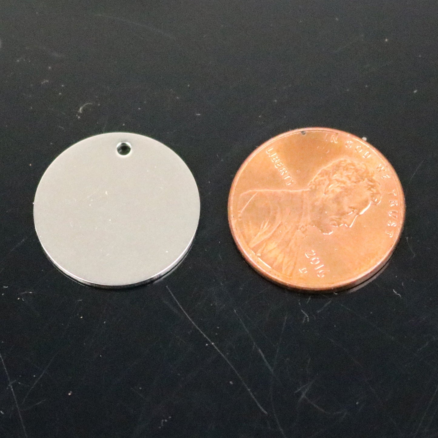 50 pcs of 18mm 3/4 inch Stainless Steel Stamping Blanks - 18mm 3/4 inch 18 gauge 1.0mm thickness - Blank Stamping Metal Flat Discs Tags