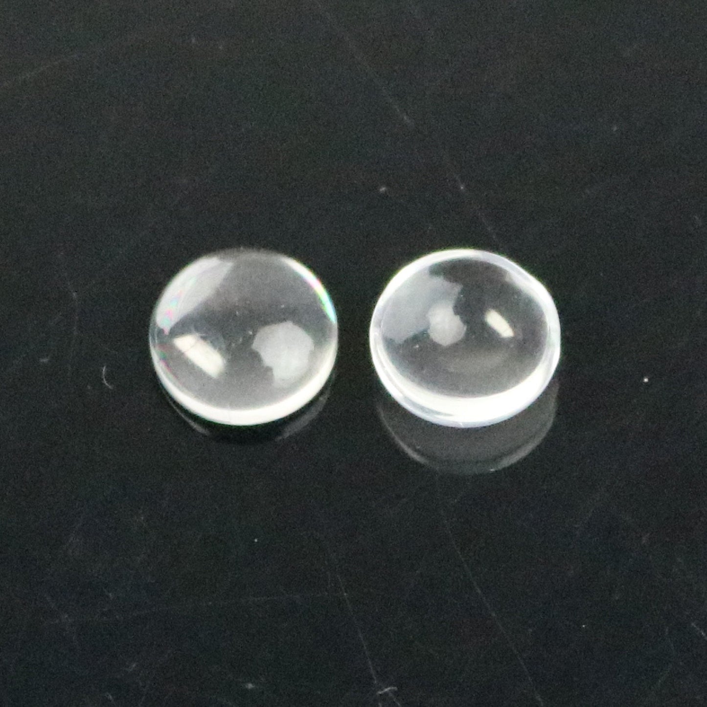 100 Glass Cabochons - 8mm 5/16inch - 3.8mm thickness -Circle Domed Magnifying Clear Round Glass Cabochon for Cameo Pendants, Photo Jewelry