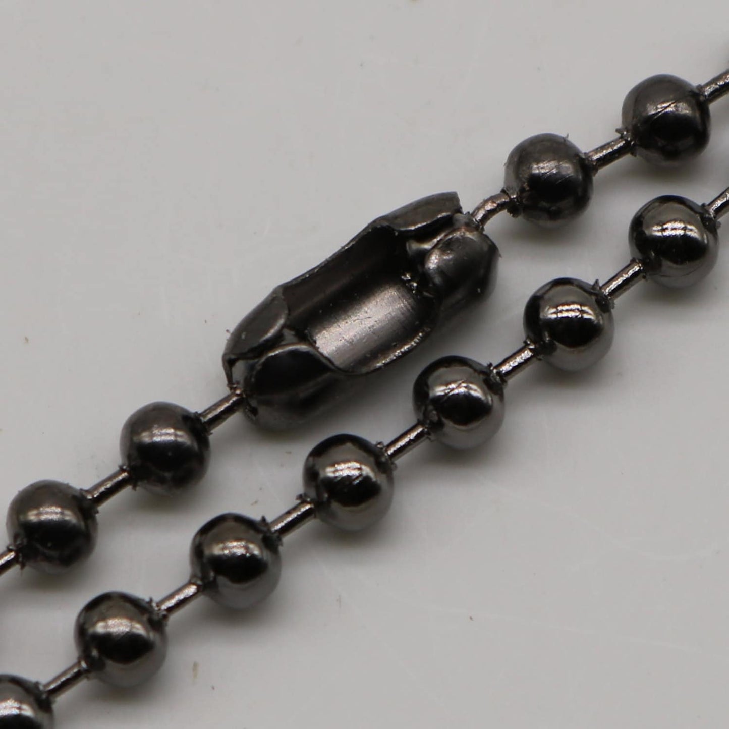 10 pcs of 24 inch Chunky Ball Chain Necklace - Gunmetal 3.2mm Ball Chain Necklace - Dog Tag Military Jewelry - from California USA