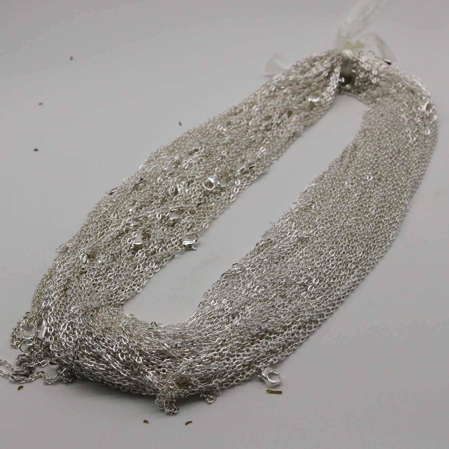 20 pcs of 24 inch Flat Cable Chain - Sterling Silver Plated - 2x3mm Link - Ship from California USA