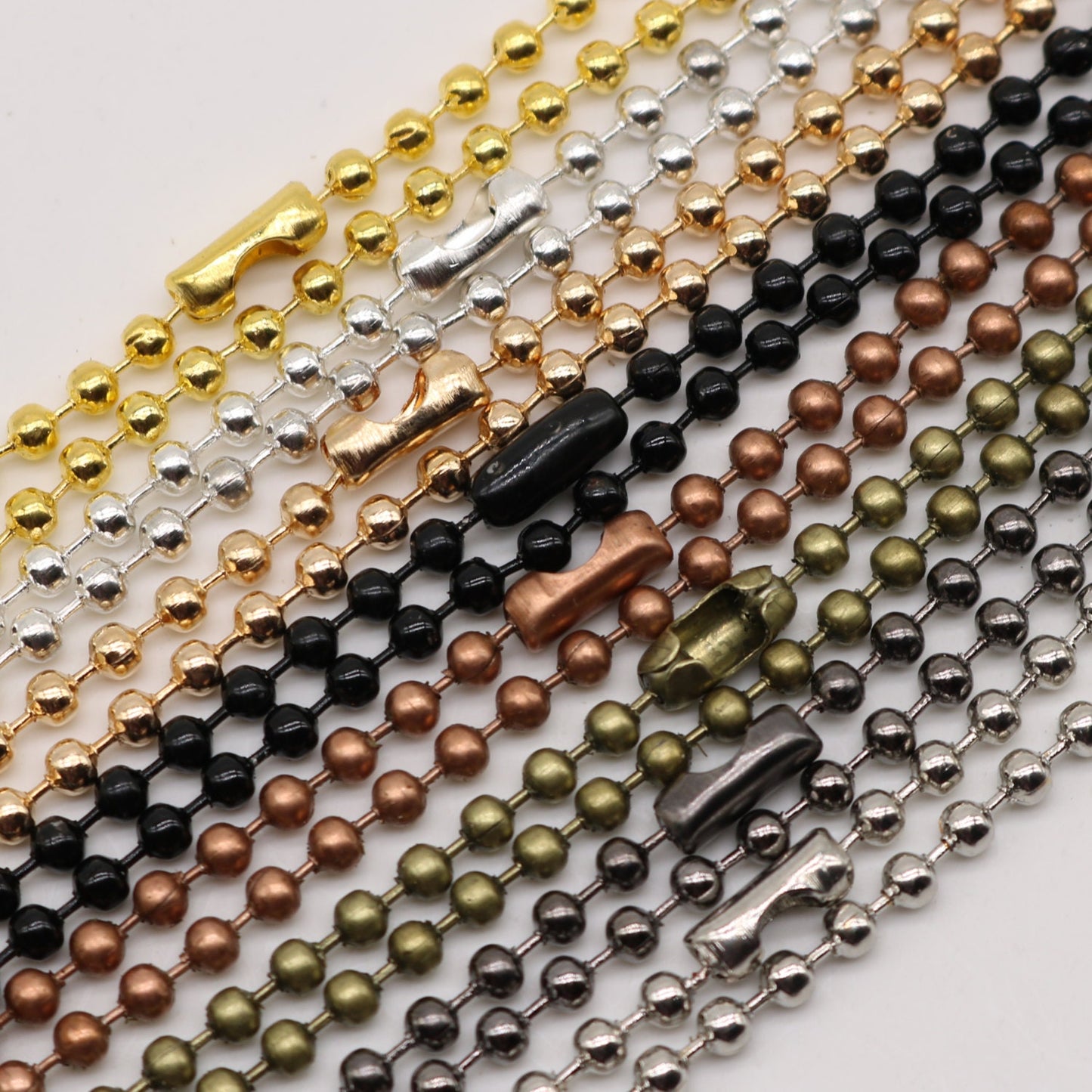 100 pcs of 24 inch Chunky Ball Chain Necklace - Mix and Match Necklace from 8 Color - 3.2mm Ball Size - Ship from California USA