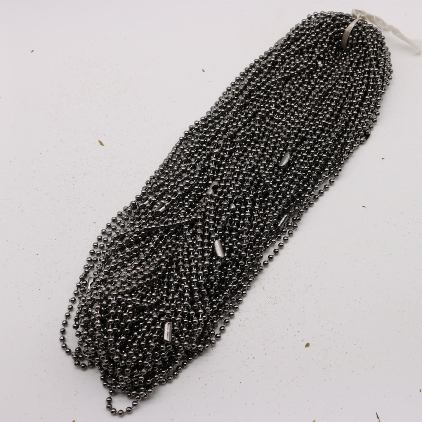 100 pcs of 24 inch Chunky Ball Chain Necklace - Gunmetal 3.2mm Ball Chain Necklace - Dog Tag Military Jewelry - from California USA