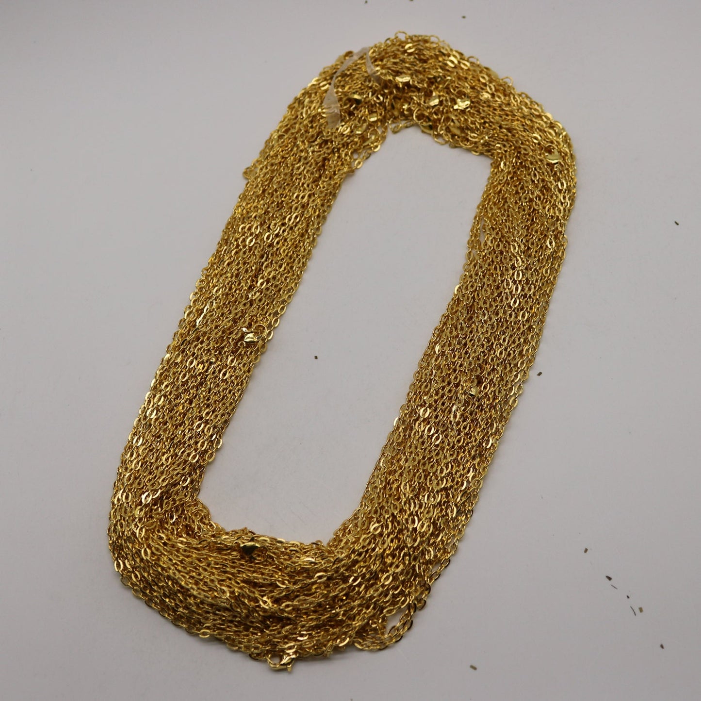 20 pcs of 24 inch Flat Cable Chain Necklace With Lobster Clasp - Gold Plated - 3x4mm Link - Ship from California USA