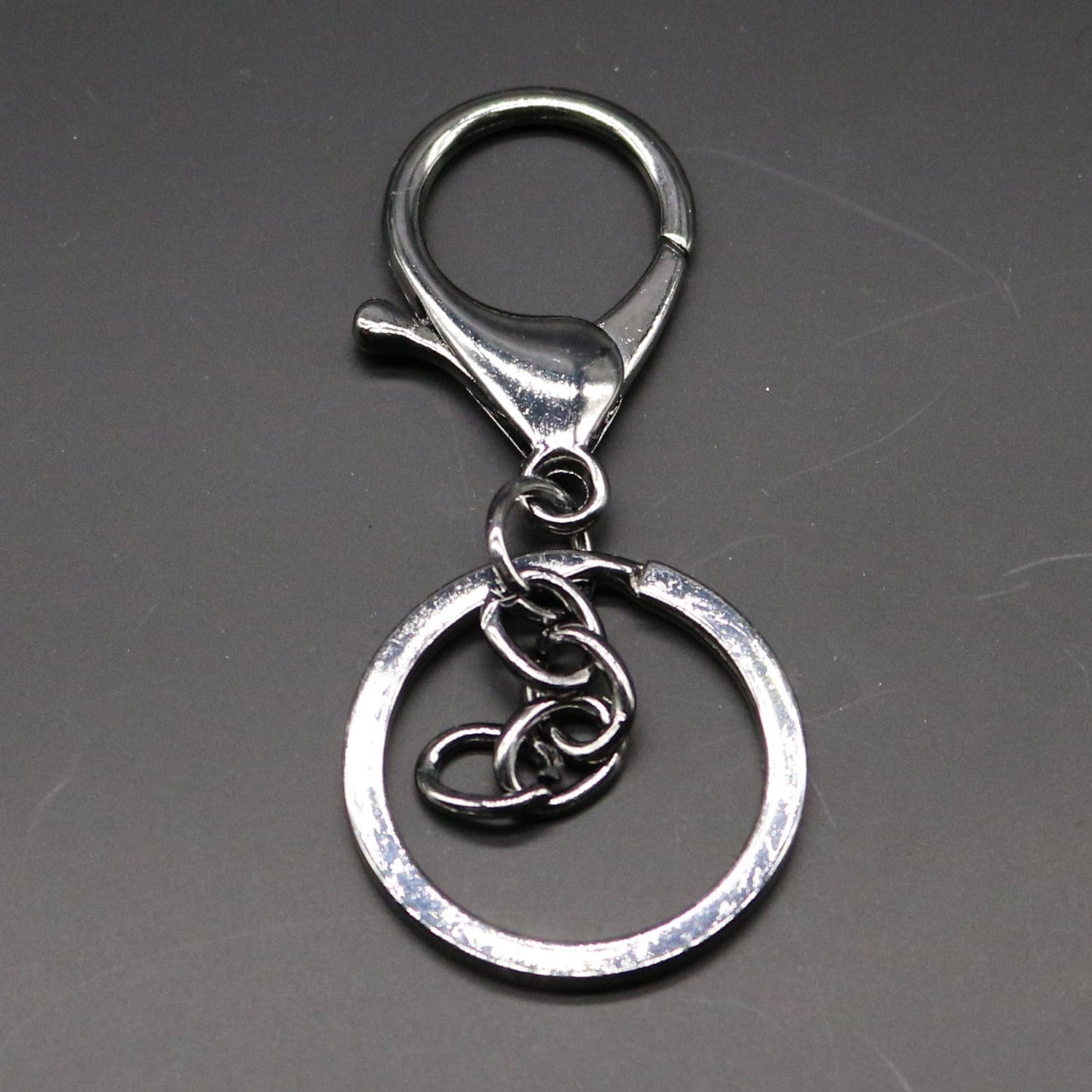 NEW New 5 pcs of Gunmetal HIGH Quality Premade Key Chain Key Fob - 65x30mm 2.5 inch Long - ship from California USA