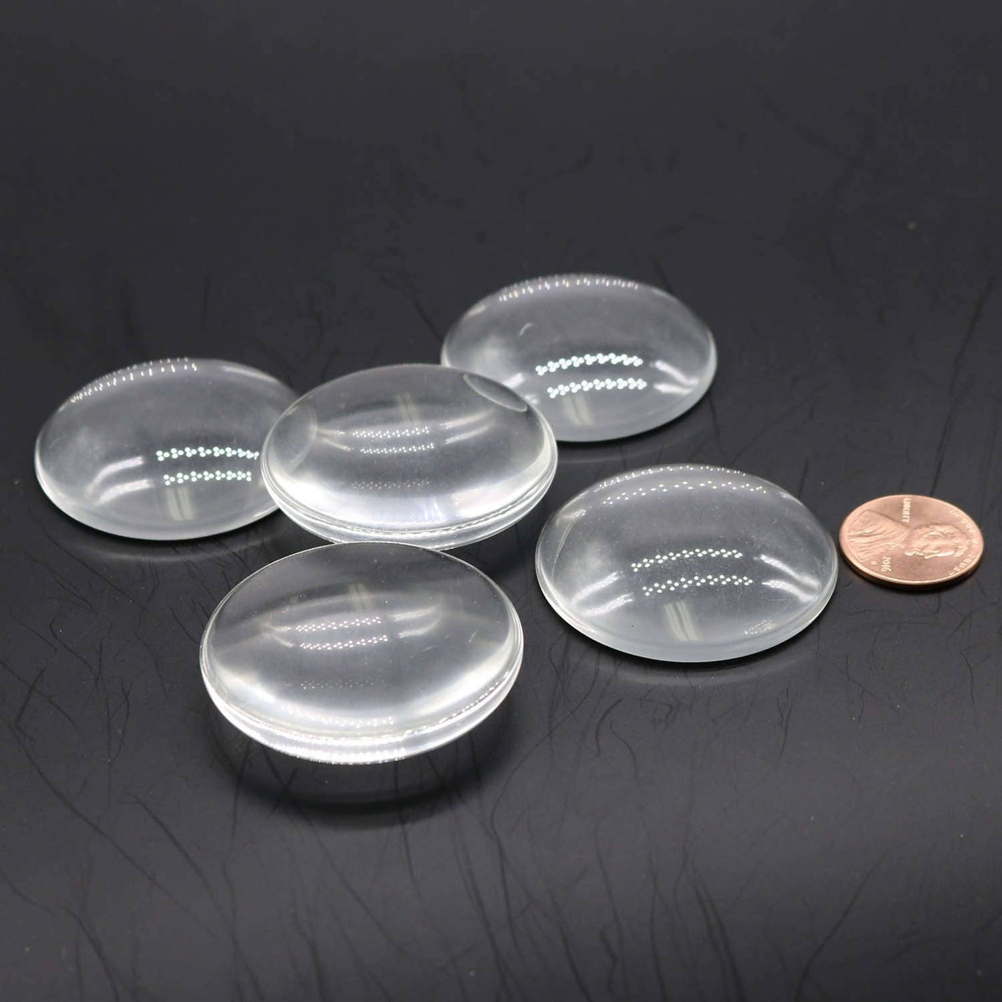 20 pcs Glass Cabochons - 40mm app. 1-17/64 inch - 8.6mm thickness -Circle Domed Magnifying Clear Round Glass Cabochon for Cameo Pendants