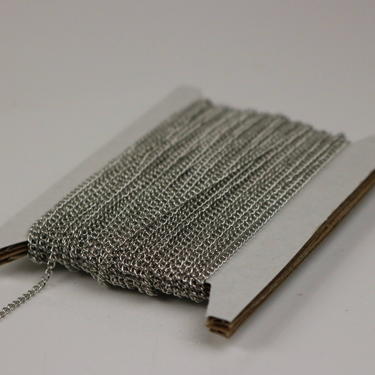 NEWnew 32 ft Rhodium Plated Solder LARGE Link Curb Chain - 1.6mmx2.0mm SOLDERED Link - 1.6L