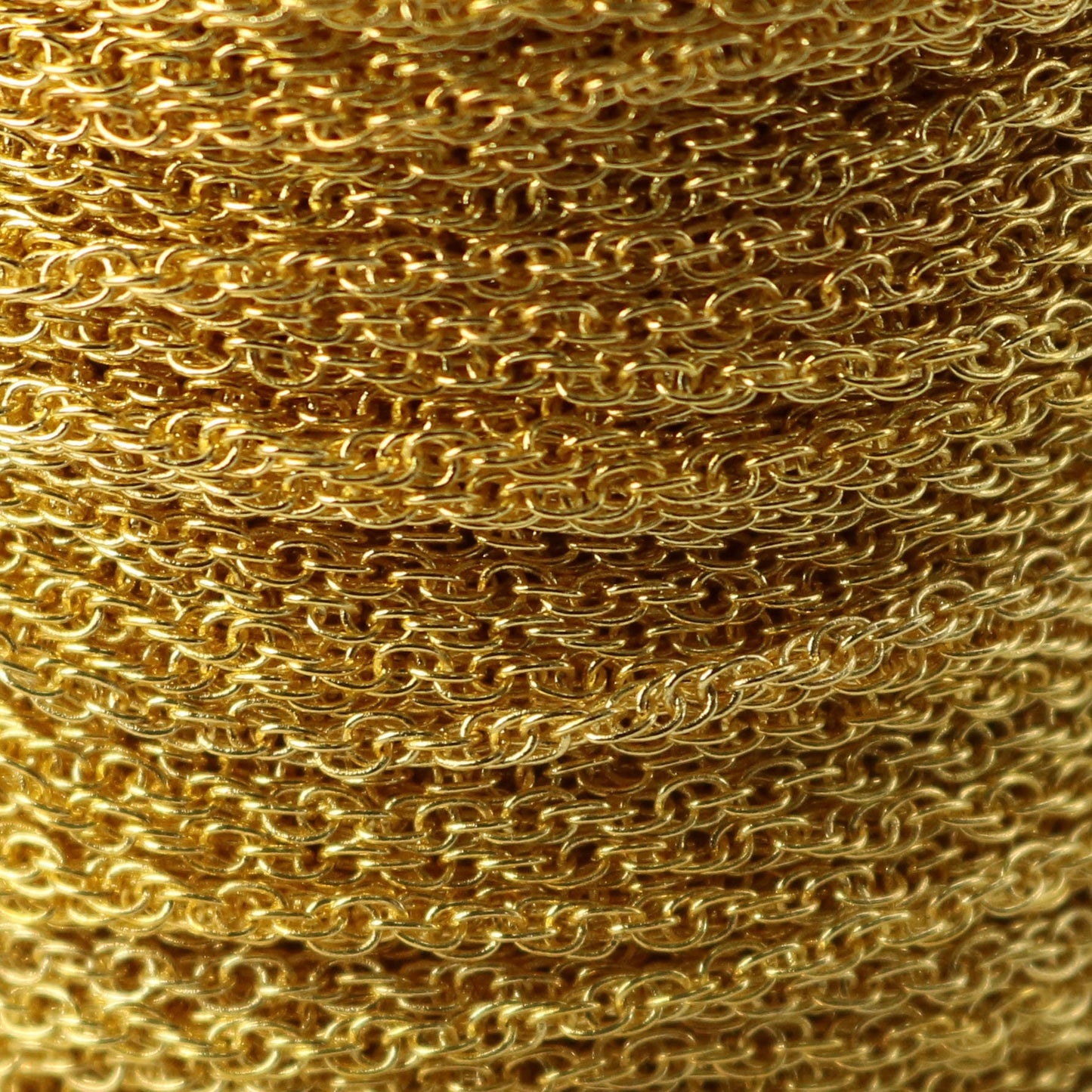 NEWnew 10 feet spool of Gold Plated SOLDERED ROPE Twisted Curb Chain - 2.0mm width Solder link -with Free Matching Jumpring(10 pcs)