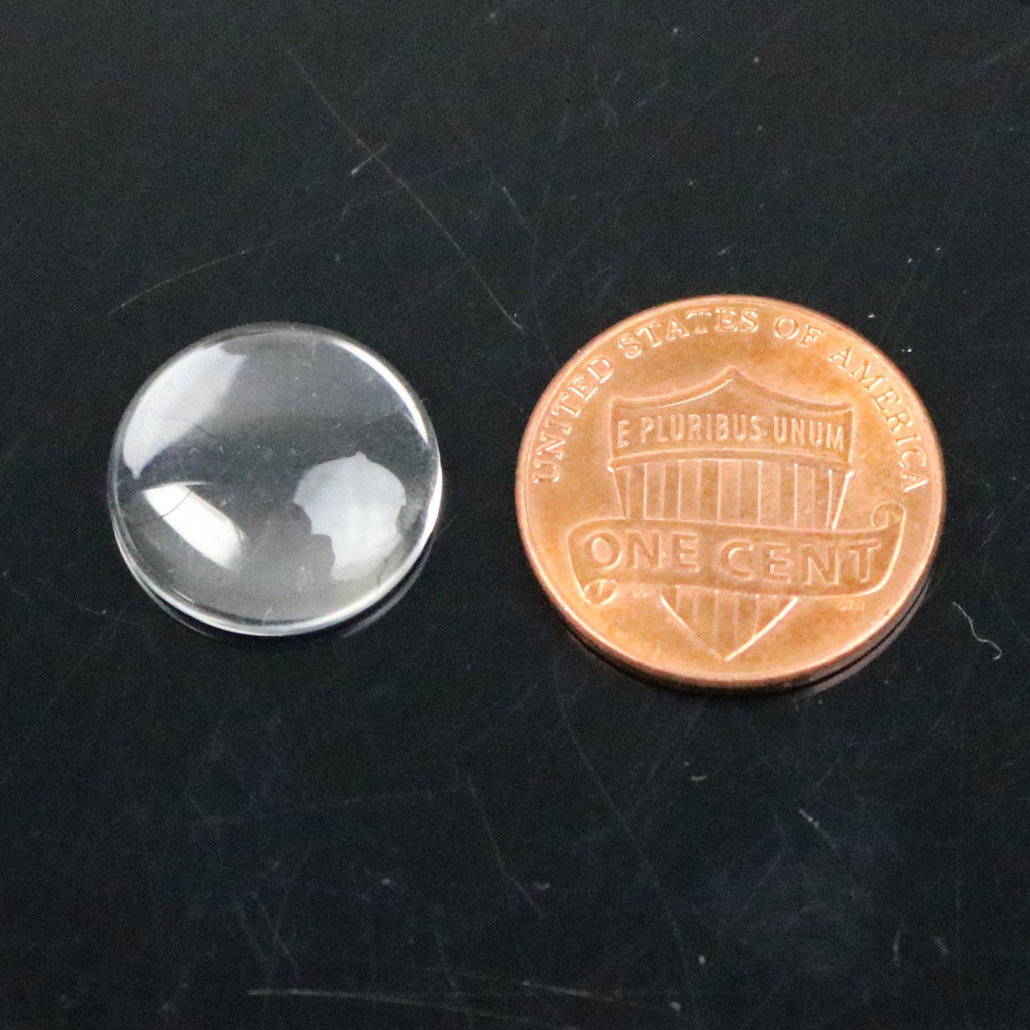 50 pcs of Glass Cabochons - 14mm - 5.2mm thickness -Circle Domed Magnifying Clear Round Glass Cabochon for Cameo Pendants, Photo Jewelry