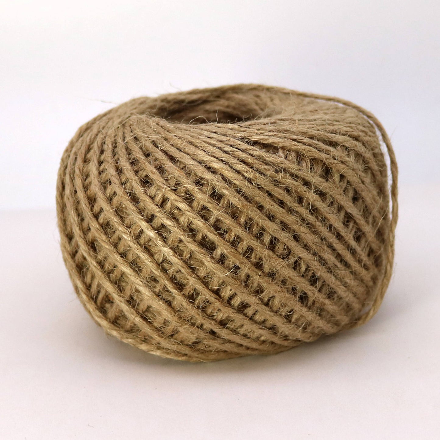 50 Yds - Natural / Brown Twisted Jute Twine - 2.5mm 3 Ply Premium Twine - Craft Bulk String Rope Cording - Gift Wrap, Packaging - from USA