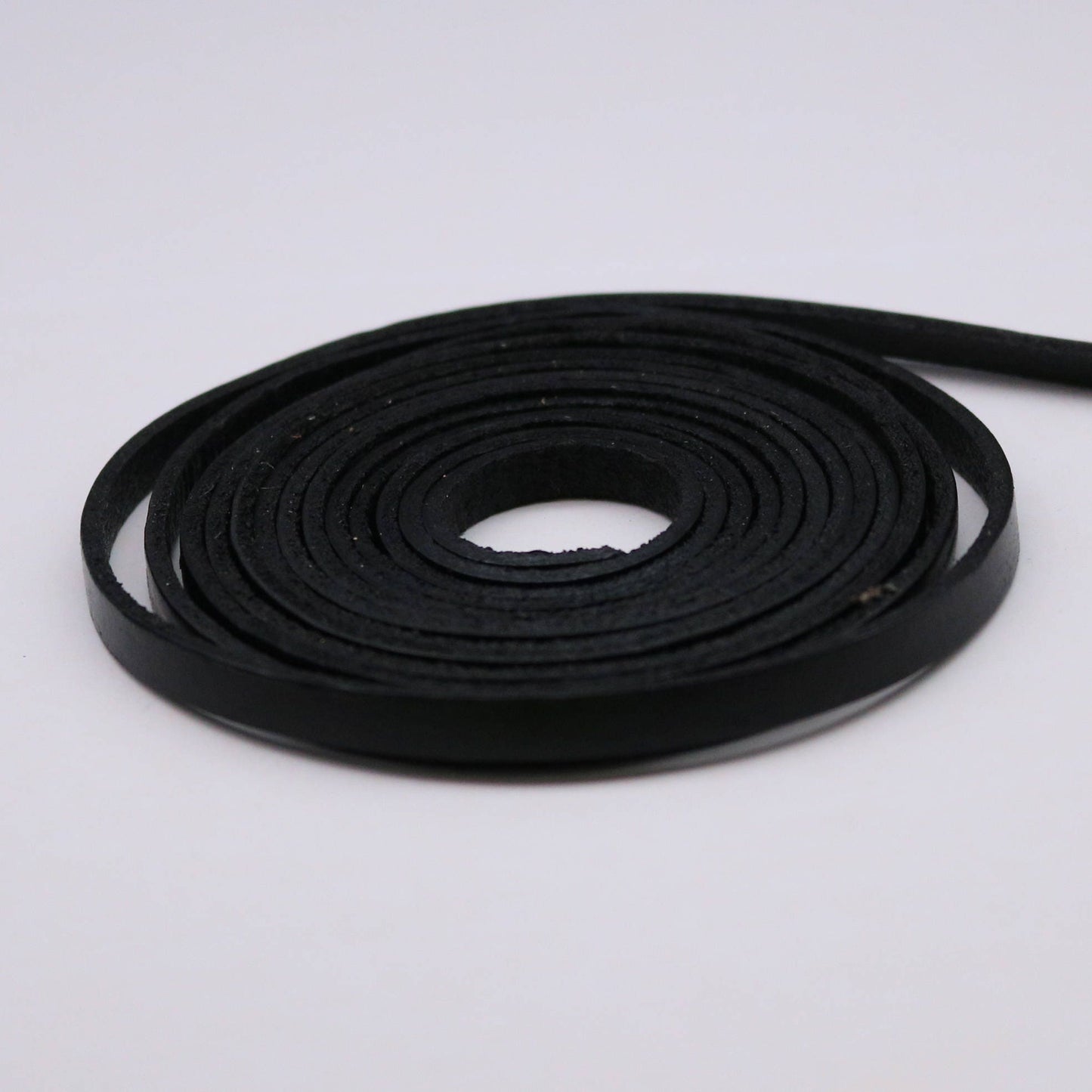 3/16 inch 5mm x 84" Black Genuine Leather Strap - Premium Quality Real Leather - 7 Feet Long - 3/16 Inch / 5mm Flat Strip -Ship USA