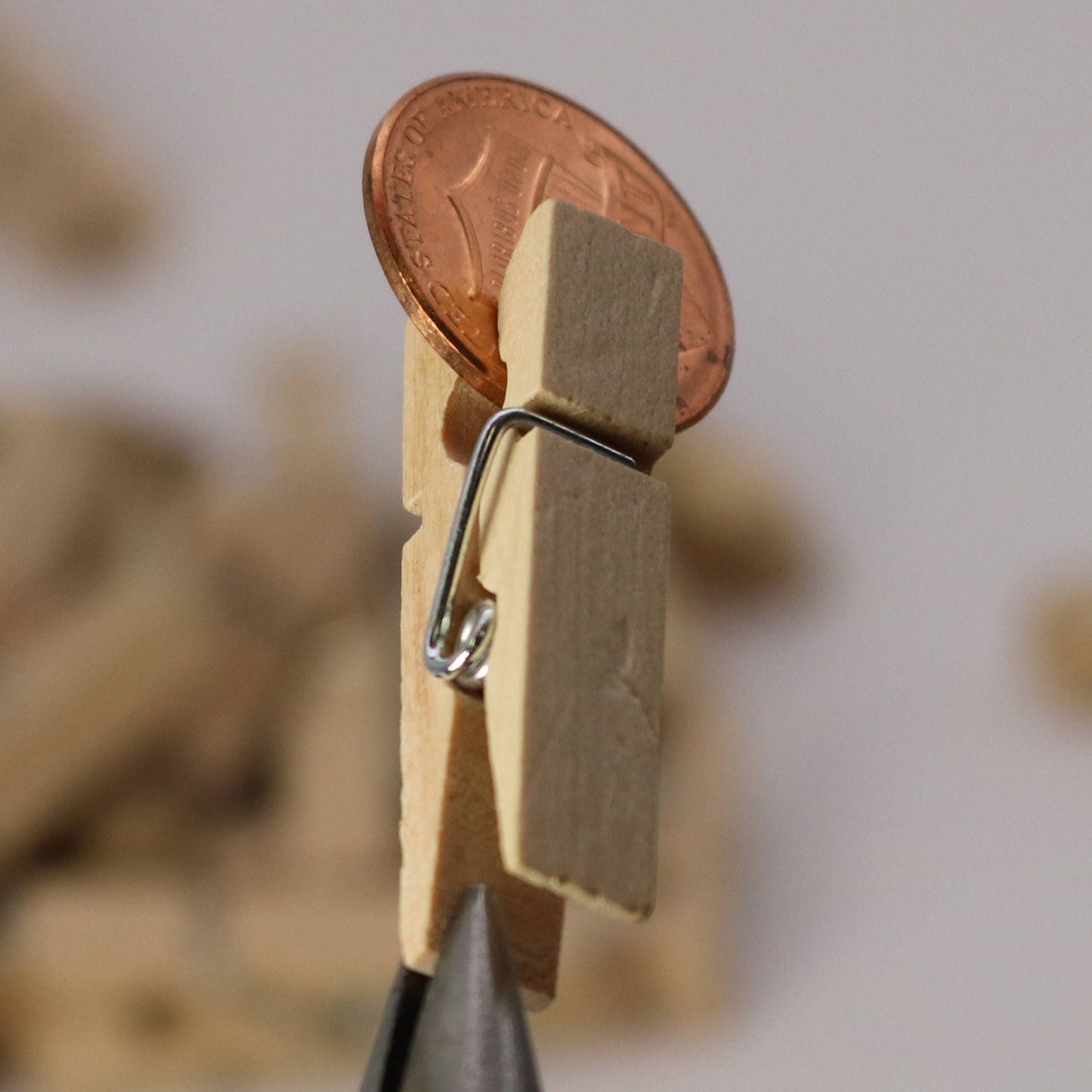 100 pcs 1 3/8nch 35mm Unfinished Wood Wooden Clip - Craft Clothes Pins - For Scrapbooking Fridge Magnets - Ship from California USA