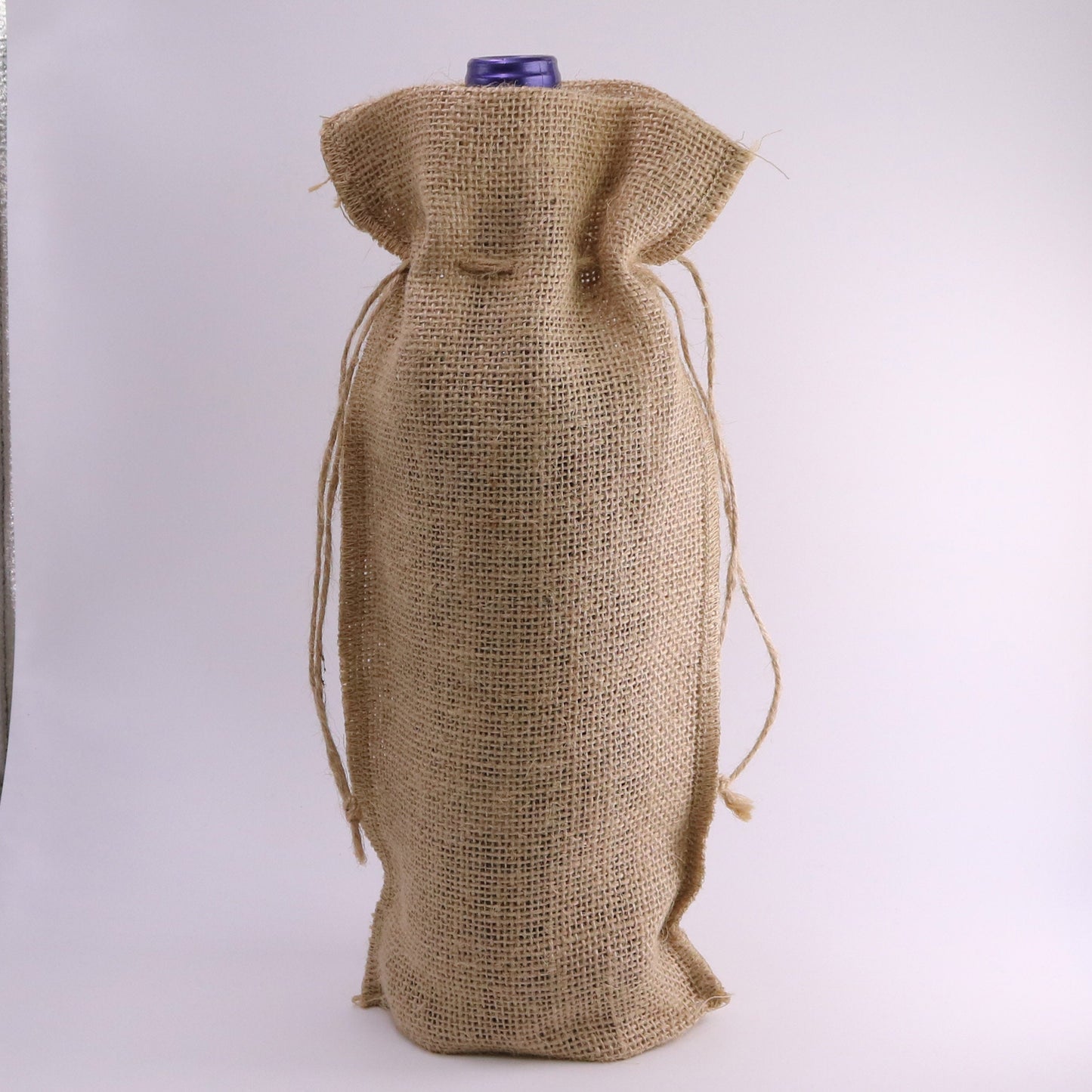 3 pcs of Burlap Wine Bag - 14" x 5" (35cm x 14cm) Natural Jute Burlap Bags - HEMP Bags Jute Bag - Jute Drawstring for Showers Weddings