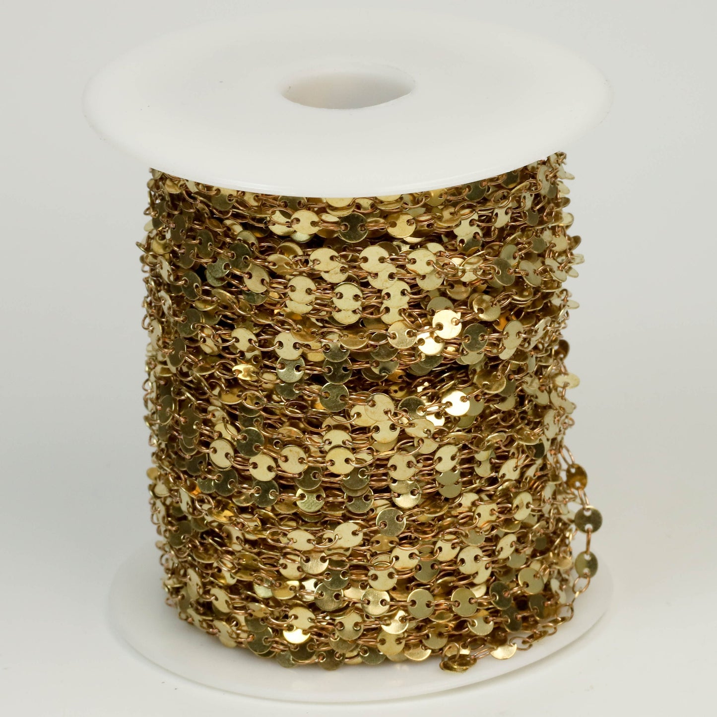 NEW New 5 feet/60 inch of Custom Chain RAW Brass Circle Chain Dangle Chain - 4mm Disc - from California USA