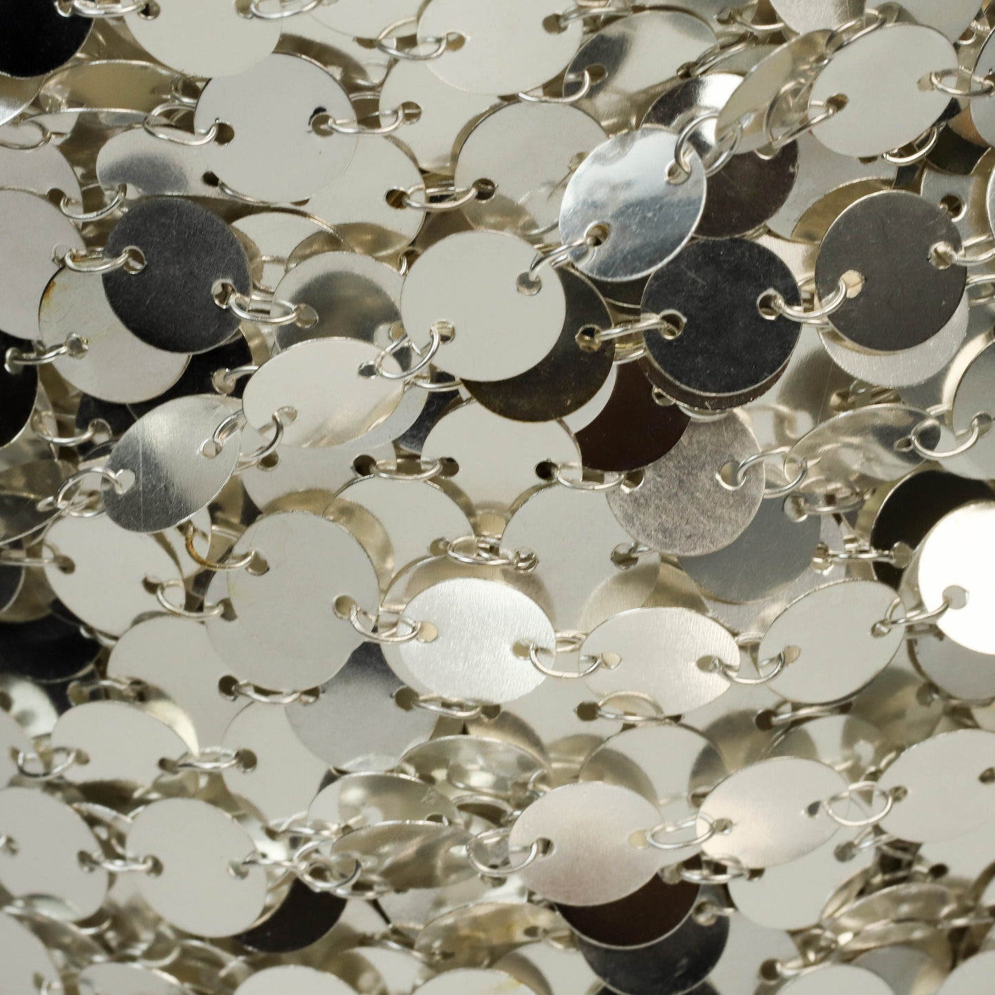 NEW New 12 inch of Custom Chain Sterling Silver Plated Circle Chain Dangle Chain - 6mm Disc - from California USA