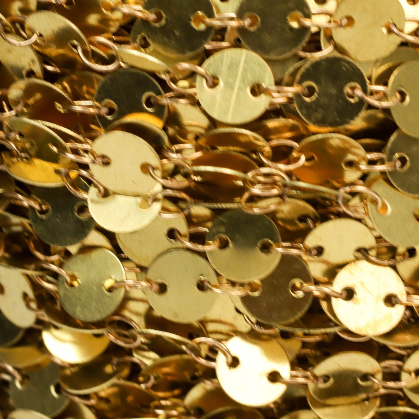 NEW New 5 feet/60 inch of Custom Chain RAW Brass Circle Chain Dangle Chain - 6mm Disc - from California USA