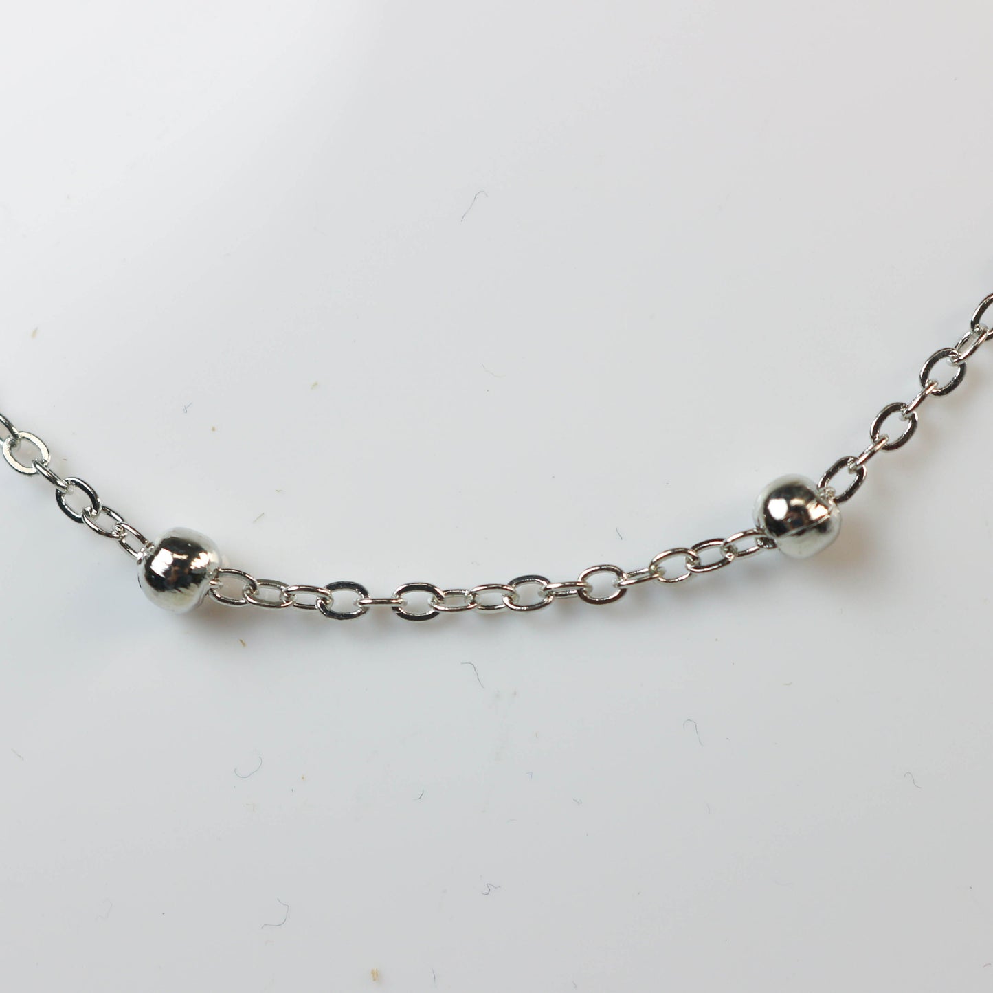 300 feet of Rhodium Plated Satellite LARGE Ball Bead Solder Cable Chain - 3x1.7mm Link - 4mm Ball - from USA 317BBSAT