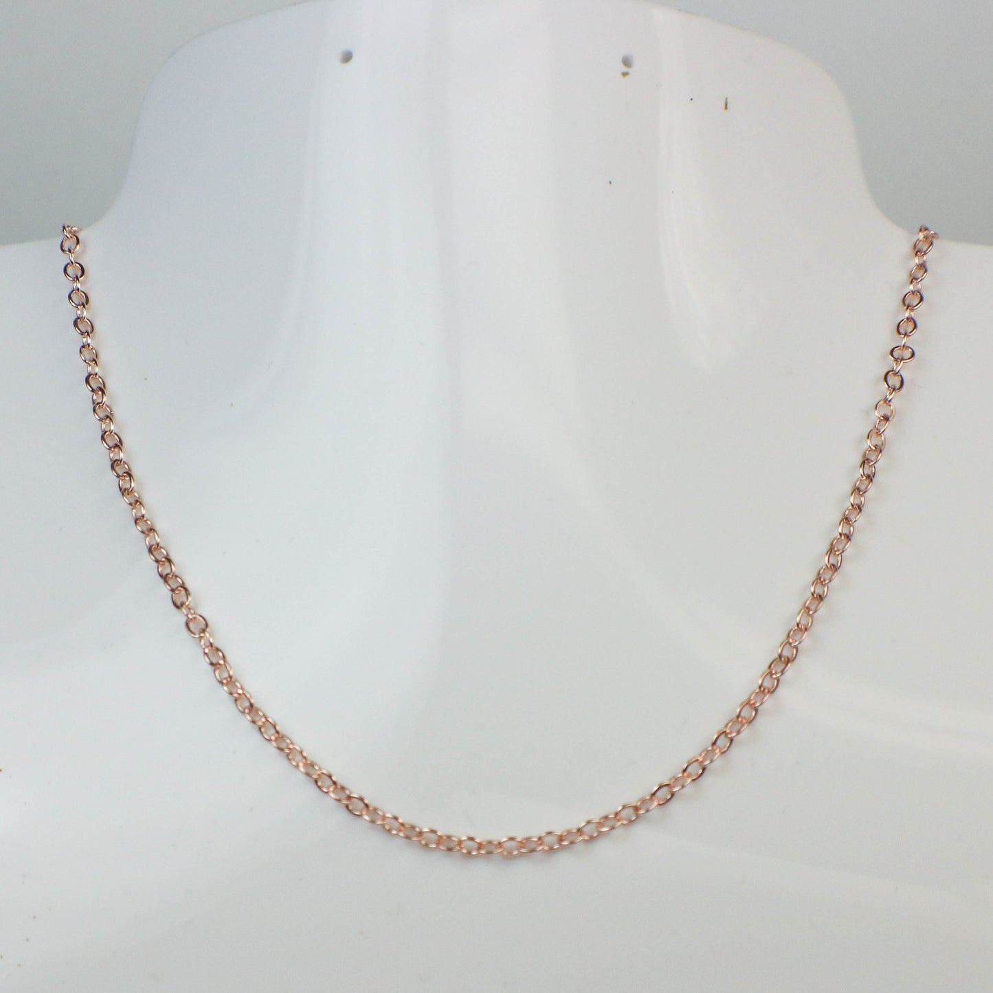 New Sample 3 feet ROSE Gold Plated Flat Soldered Cable Chain - 3.4x2.9mm SOLDERED Link - 3429F-RG