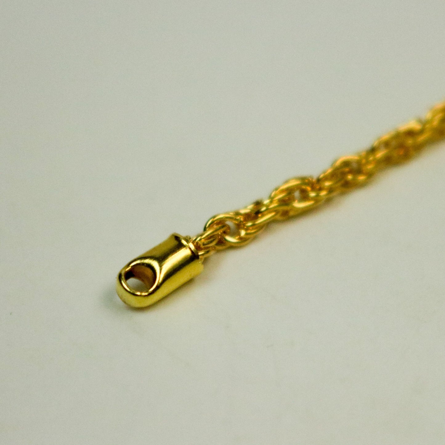 10 pcs of Gold Plated Cord End Tips Cap for 2.8mm Chain / Cord