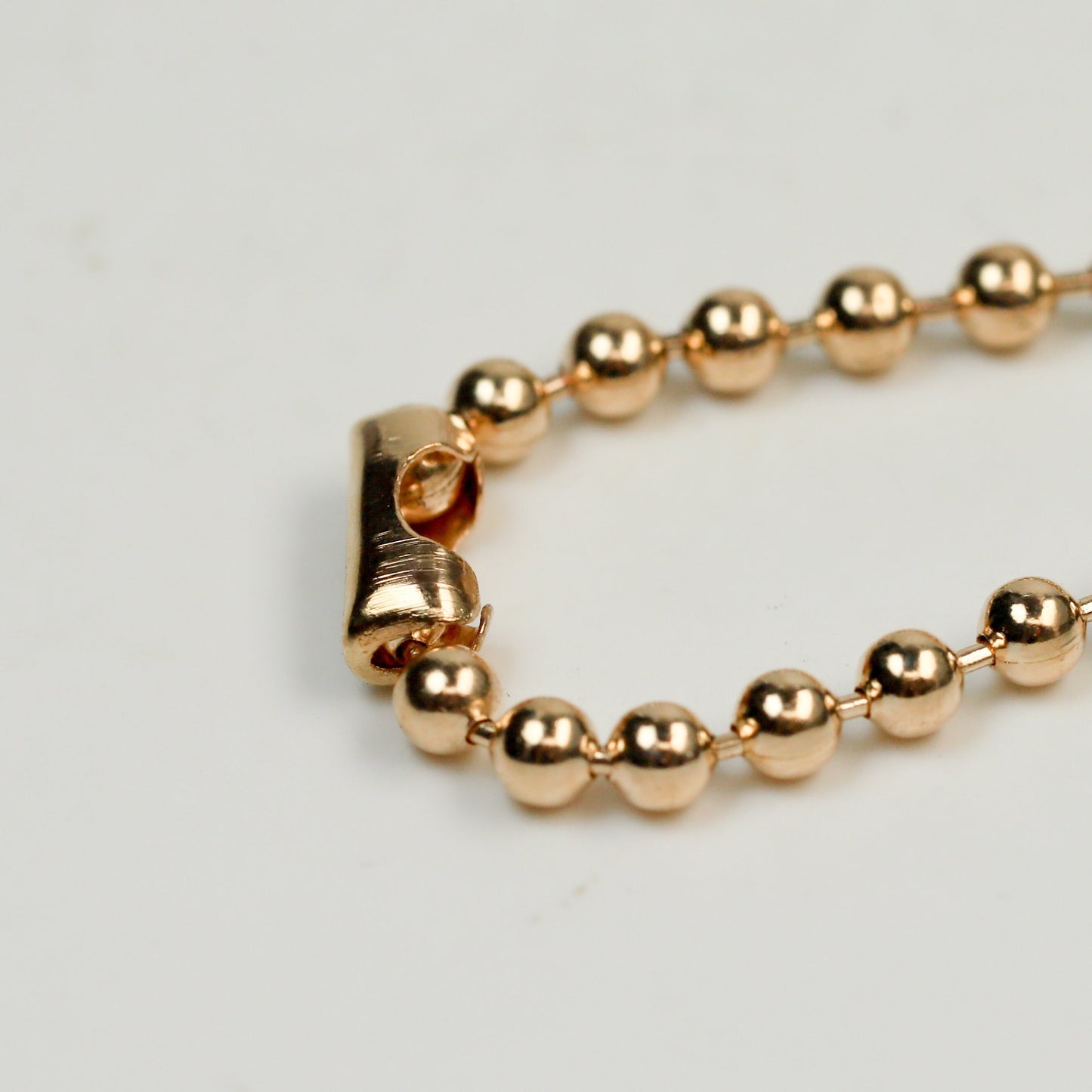 Sample 3 ft spool of Pinky Gold Champagne Gold Plated BIG ball chain - 3.2mm with 3 connector(Insert)