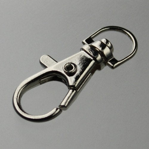 30 pcs of rhodium Plated Swivel Clip Lanyard or Key Chain - 38x16mm - ship from California USA