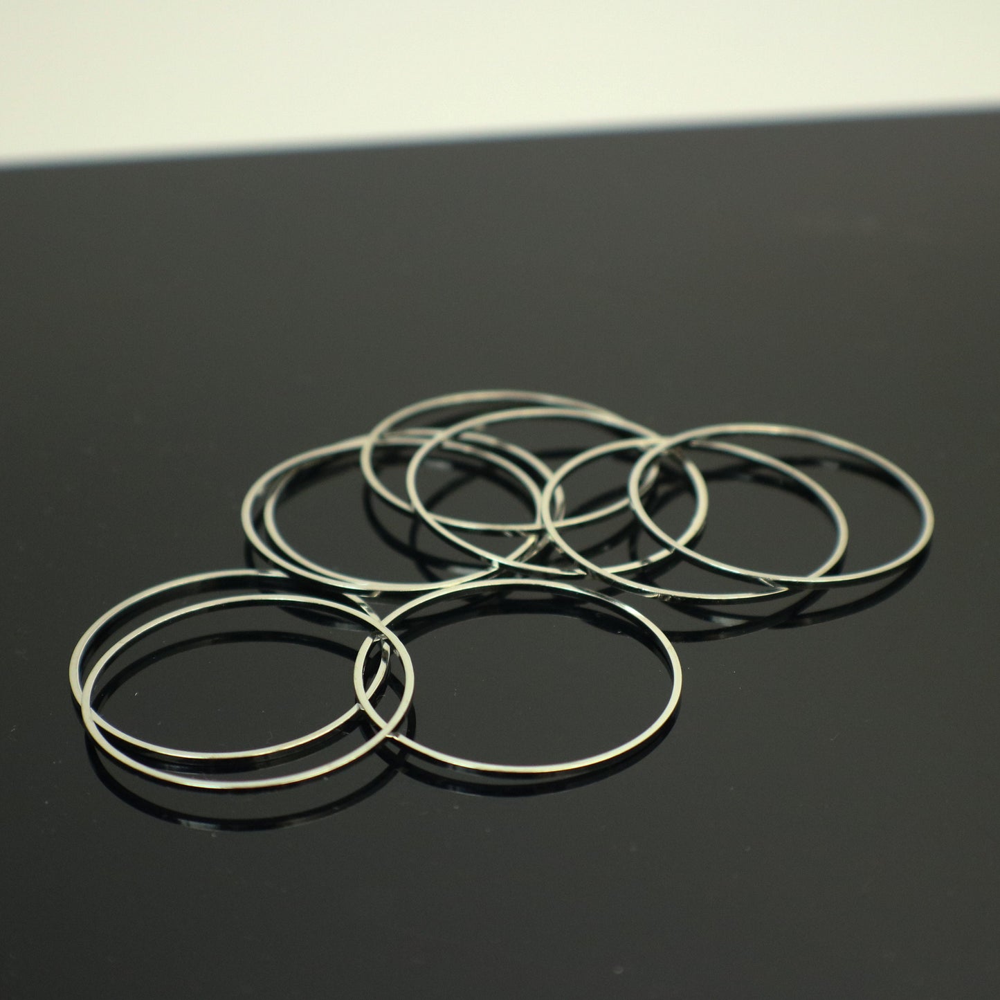 100 pcs Antique Silver Rhodium Plated Ring Circle - 30mm x 1.0mm - Link Connector Closed Jump Rings - ship from California USA