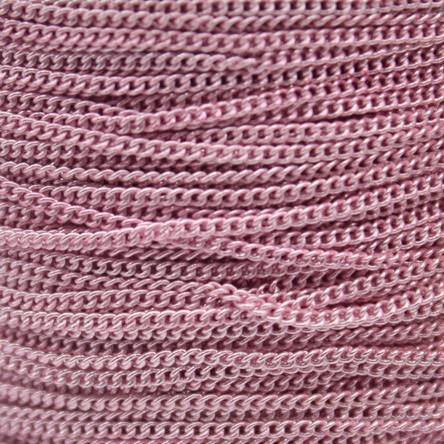 10 Ft Non TARNISH Curb Chain - Pink Copper Plated Micro Tiny Small Curb Chain - 1.3mm SOLDER - Anti Tarnish Free Resistant Chain - AT1.3S