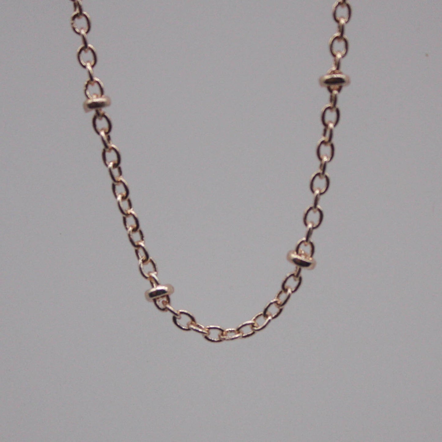 32 feet TARNISH Resistant Free SATELLITE Champagne/Pinky Gold Plated Ball Cable Chain - 2.0x1.4mm SOLDER - AT2014SAT
