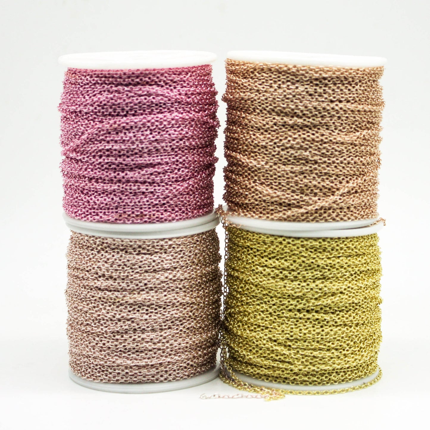 3 feet TARNISH Resistant Tarnish FREE Anti Tarnished - Bright Copper Plated Cable Chain - 2x2.5mm SOLDER - Small Soldered AT225