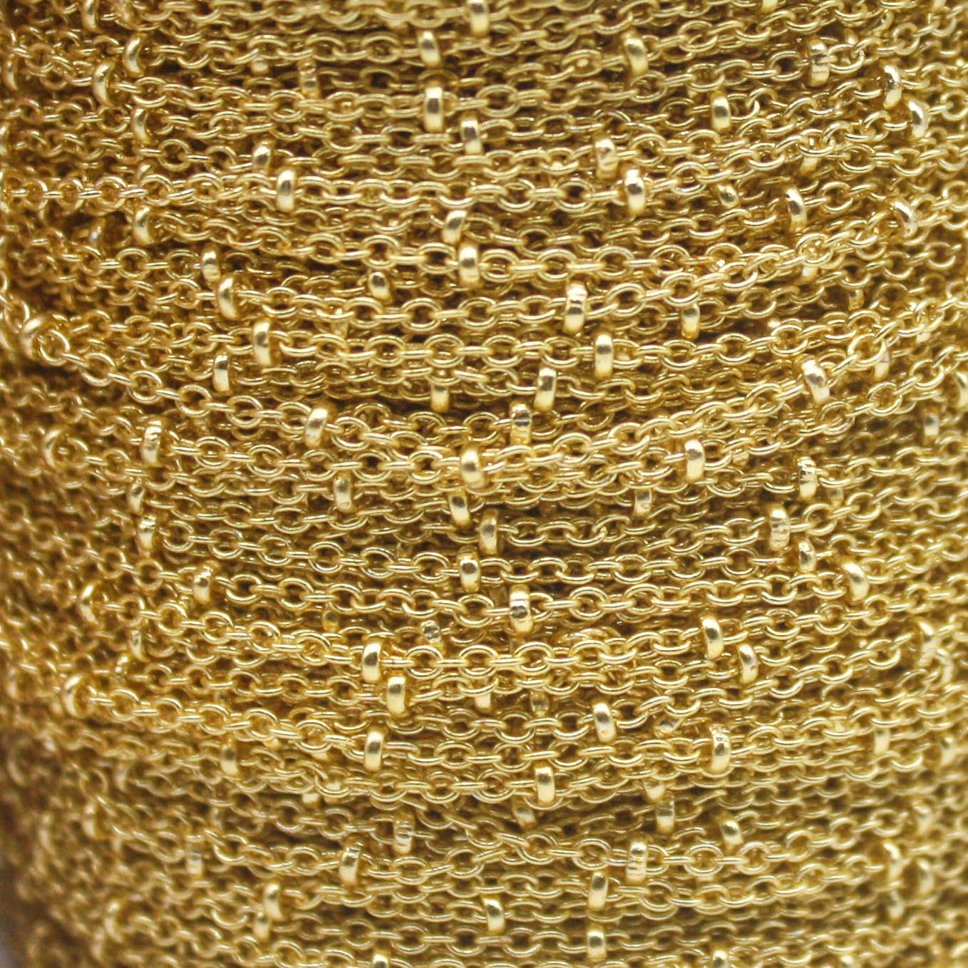 300 feet TARNISH Resistant Free Anti Tarnished SATELLITE 18K Gold Plated Ball Cable Chain - 2.0x1.4mm SOLDER - AT2014SAT