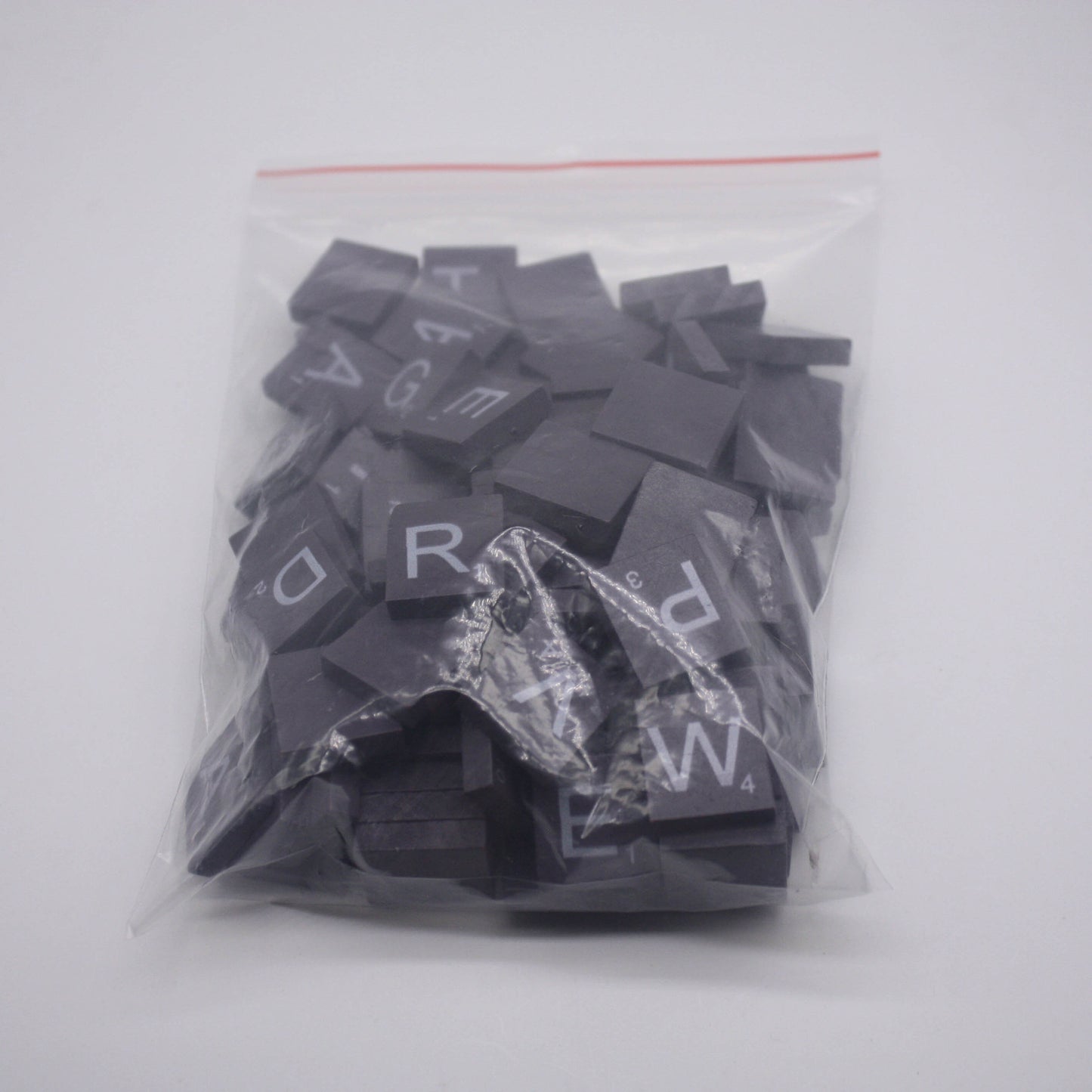 100 Pcs Wooden Scramble Scrabble Letters Tiles - Dusty Purple Color Scrambble Tile - 18mm x 20mm - Complete 100 Pcs Set - Wedding Scrapbook