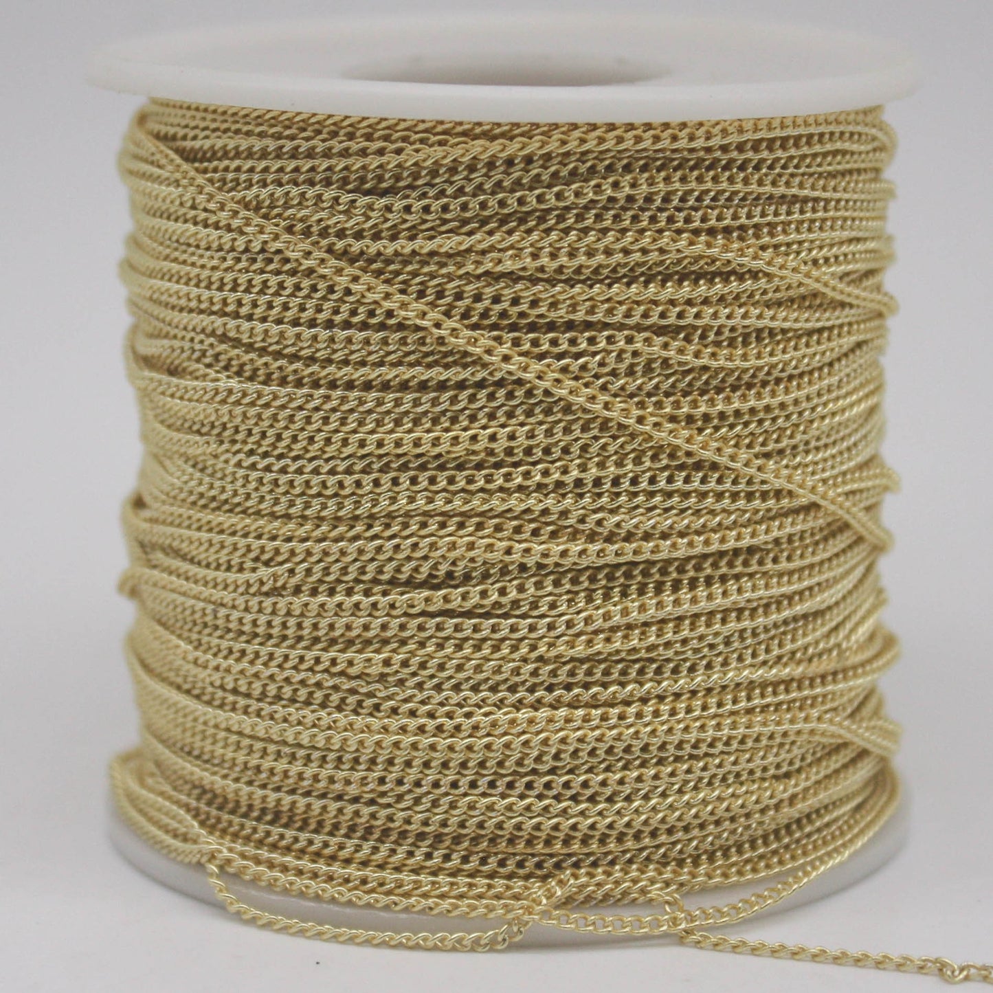 New 3 Non Tarnish Curb Chain - 18K Gold Plated Solder Curb Chain - 1.6mm Link - Anti Tarnish Free Resistant Curb Chain - AT1.6S