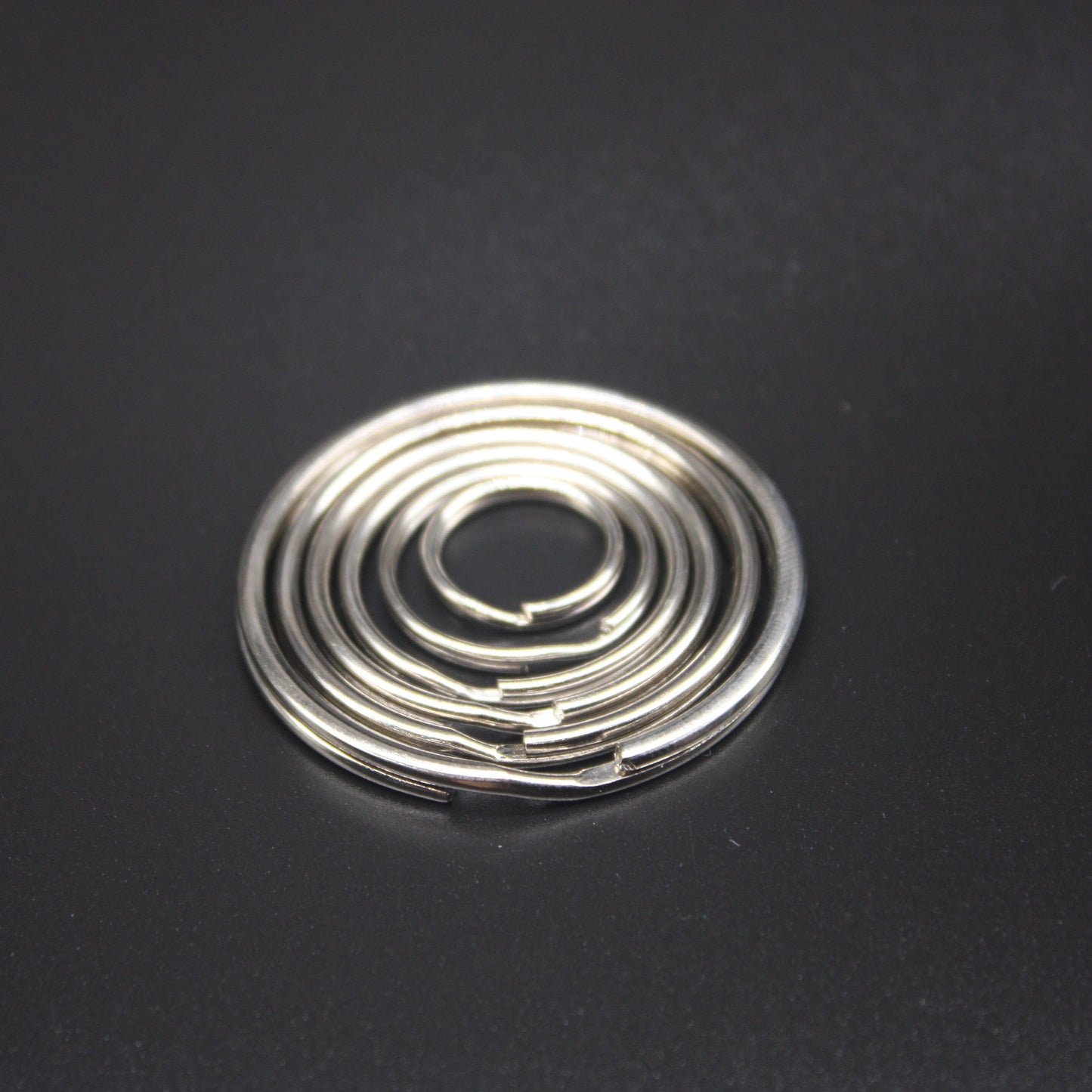 100 pcs 13/16" 20mm Keychain Ring Clasps, Rhodium Plated Strong Split Ring, Thicken Key Clasp, keychain fob, Wholesale Lot Bulk Sale