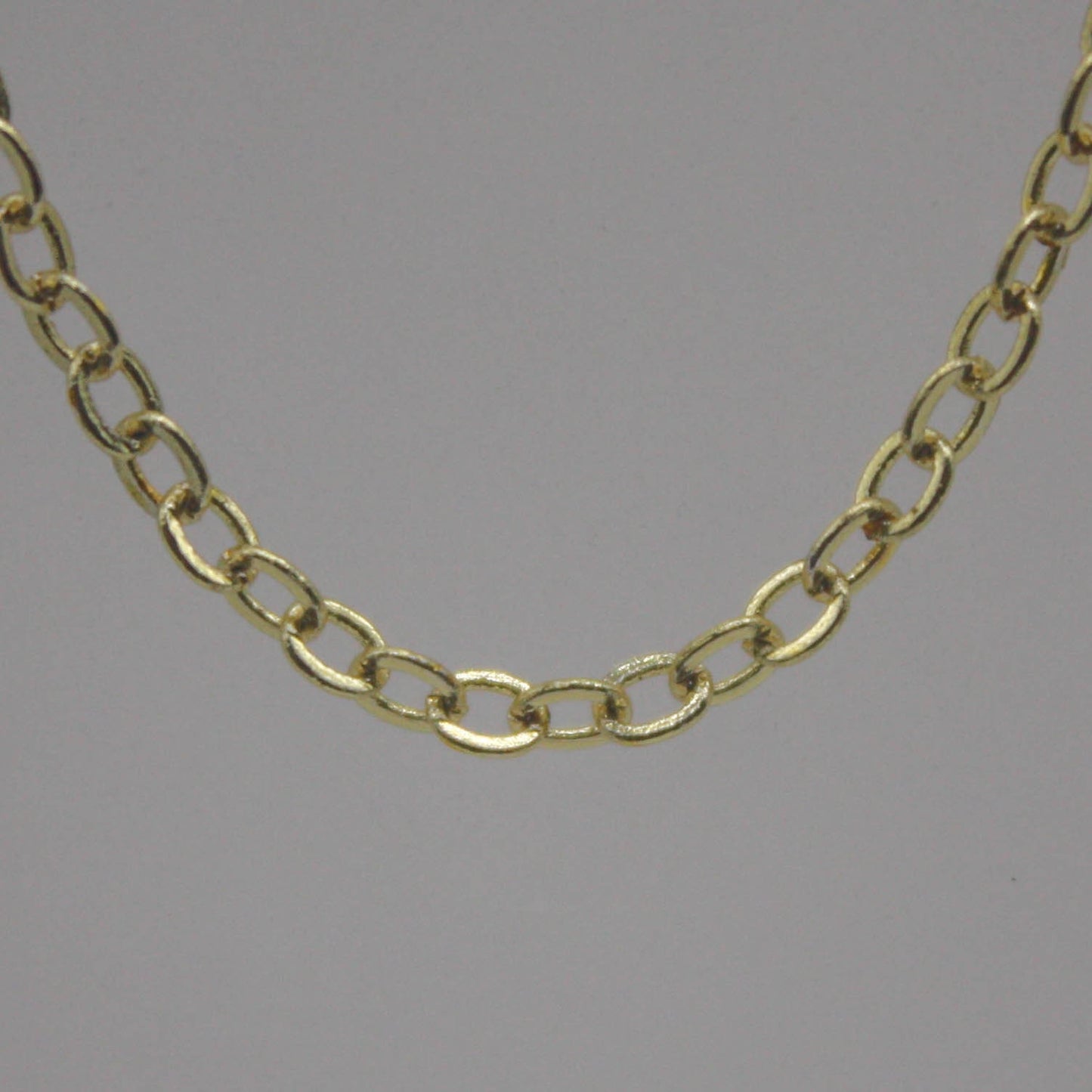 32 Ft Non Tarnish Flat Cable Chain - 18K Gold Flat Chain - 3x1.7mm SOLDER - Anti Tarnish Free Resistant Soldered Cable - AT317F