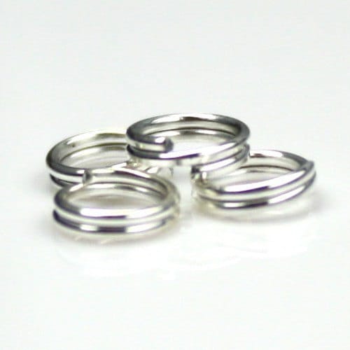 1 ounce (about 380 pcs) of Silver finished split rings - 6mm - 6mmSP