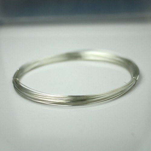 10ft of 26G Sterling Silver round wire Half-Hard