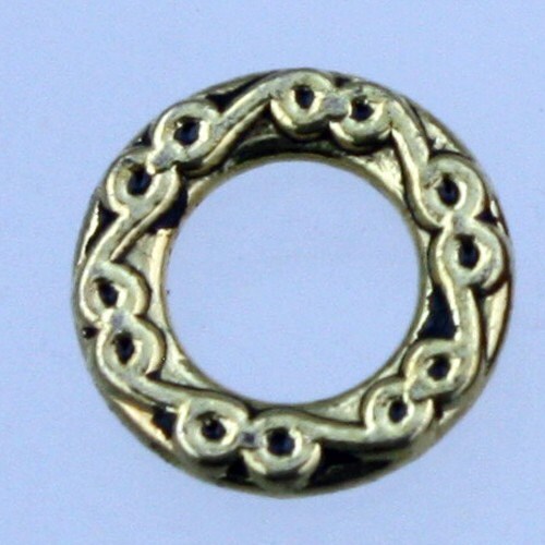 20 pcs of Antique Brass Fancy Jumpring Donut Ring Link 10mm round - Soldered Link 1.8mm thickness 1.8mmLink