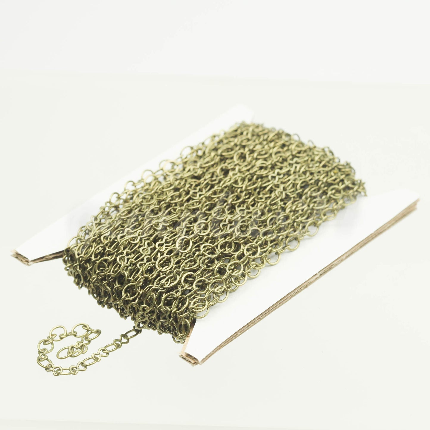 100 feet Antique Brass Plated SOLDERED BIG Fashion Figure 8 Connector Chain - 4.5x3.8mm Soldered Link FIG8L