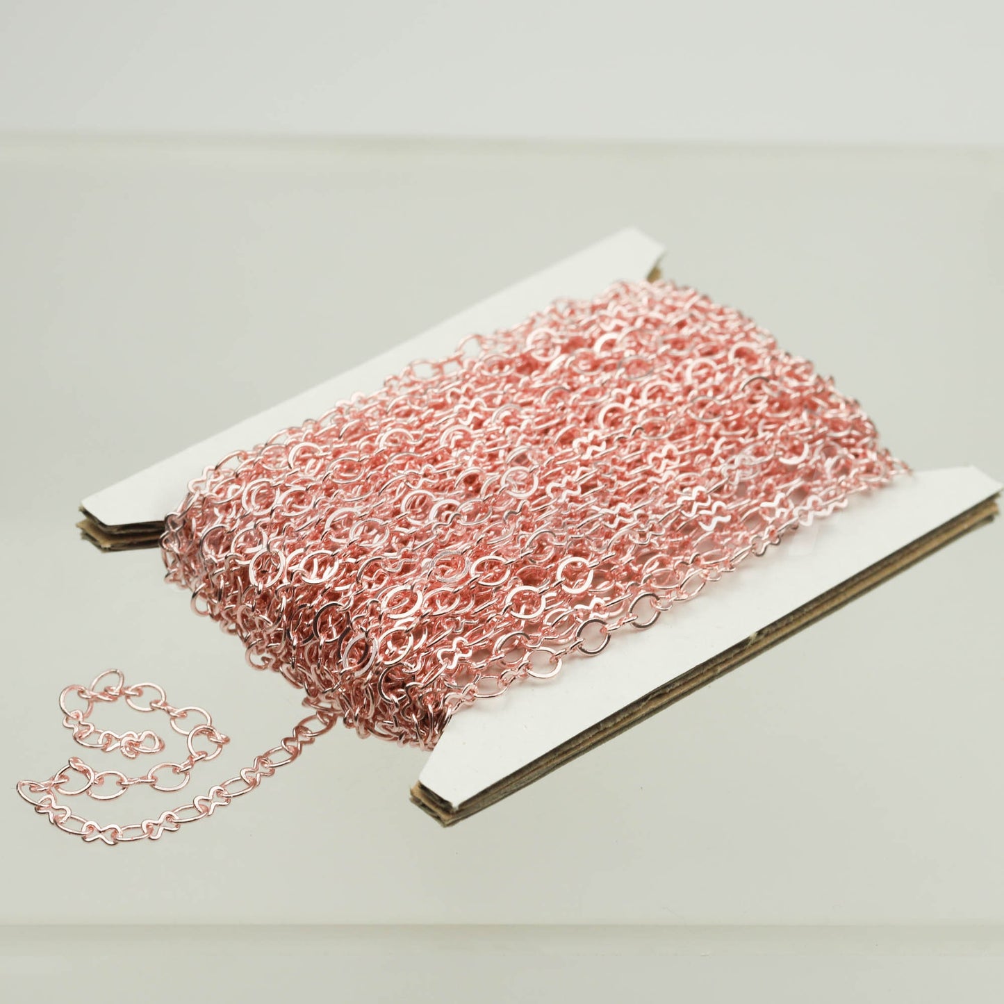 32 ft FASHION Figural 8 Rose Gold Plated SOLDERED BIG Fashion Figure 8 Connector Chain - 4.5x3.8mm Soldered Link FIG8L