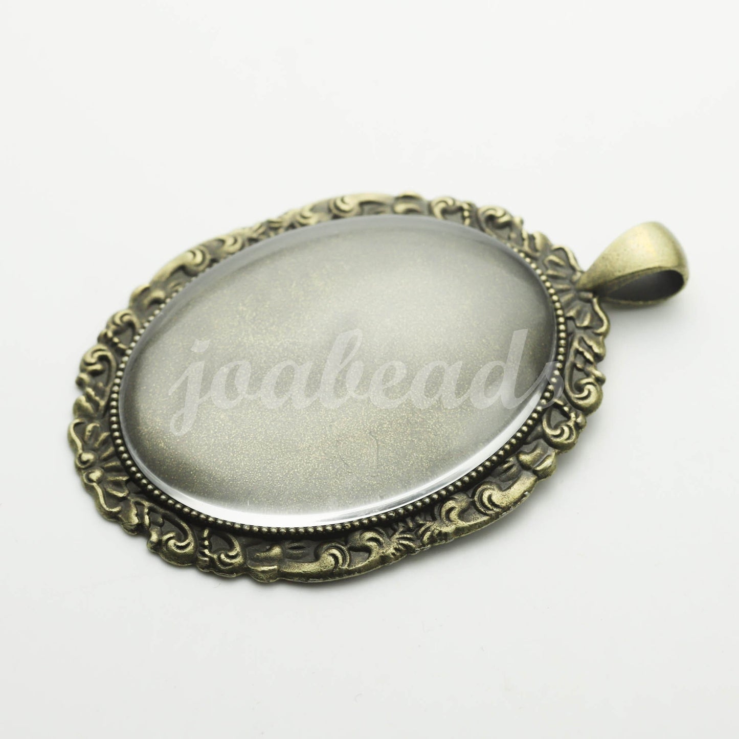 5 pcs Oval Antique Brass Bezel - for 30x40mm - Oval Pendant Blank Bezel for Cabochon Cameo Pendants, Photo Jewelry - T250
