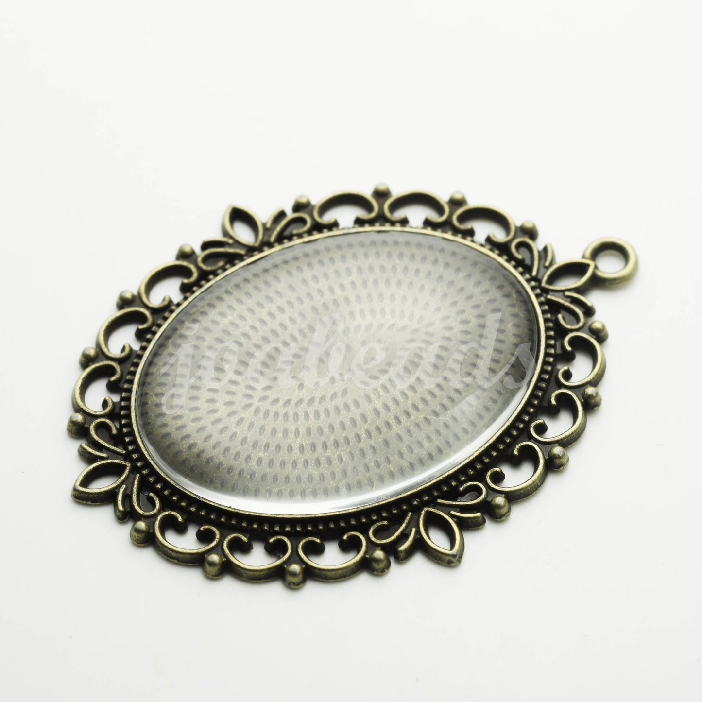 5 pcs Oval Antique Brass Bezel - for 30x40mm - Oval Pendant Blank Bezel for Cabochon Cameo Pendants, Photo Jewelry - T176