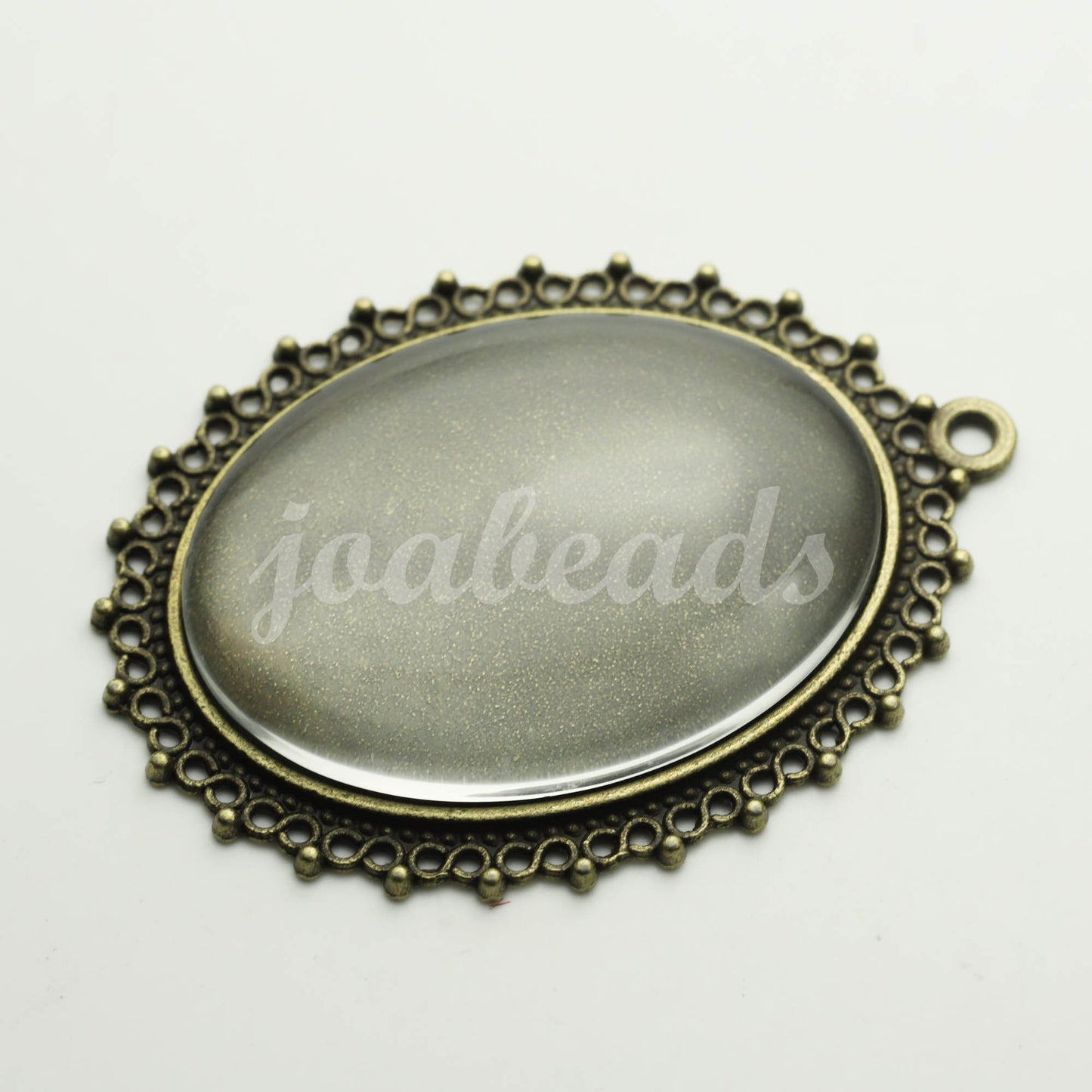 5 pcs Oval Antique Brass Bezel - for 30x40mm - Oval Pendant Blank Bezel for Cabochon Cameo Pendants, Photo Jewelry - JC601