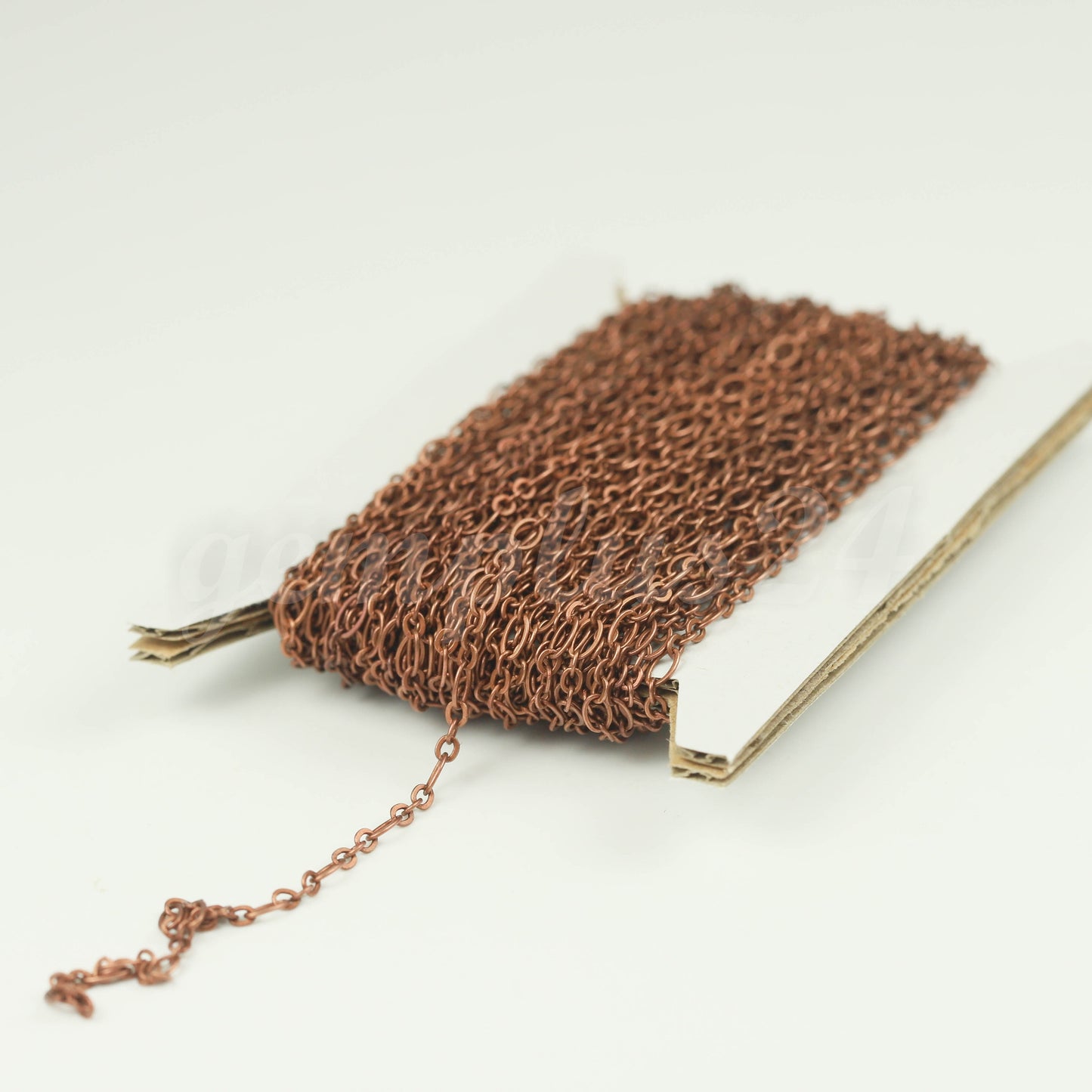 New 32 ft Antique Copper Plated Bulk Chain, Long and Short (Small 3 and 1) SOLDERED Chain - 4.5x2.5mm 2.9x2.6mm Soldered - 317LS31