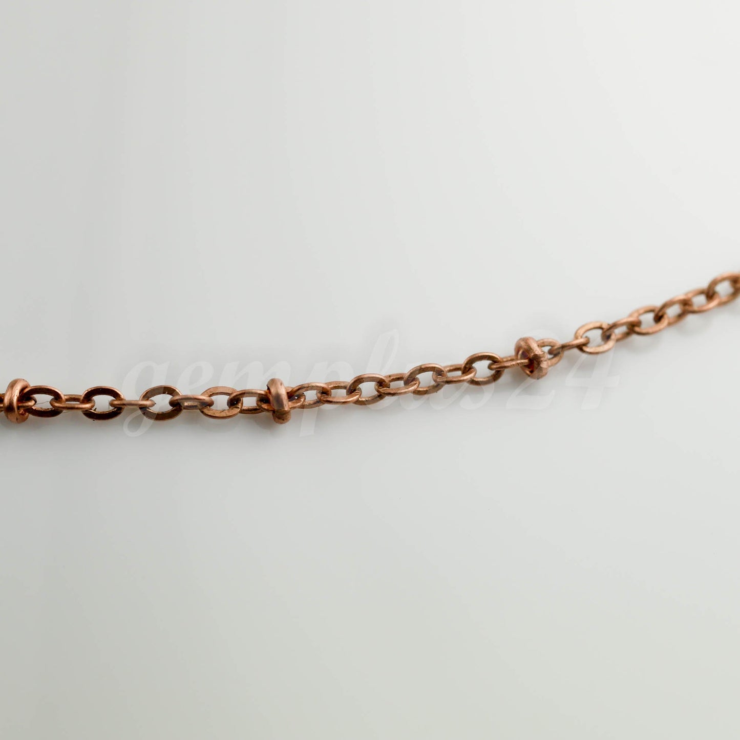32 ft Antique Copper Satellite Chain Flat BALL Chain - 3x1.7mm SOLDERED link - Antique Bronze Tiny Small Ball Flat Cable - 317SAT