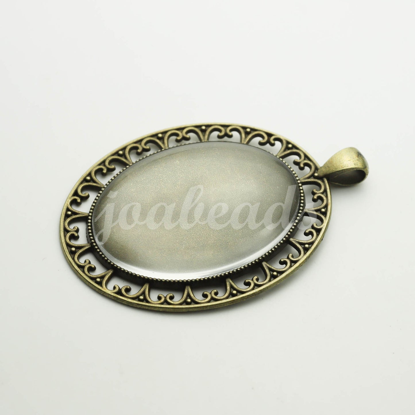 5 pcs Oval Antique Brass Bezel - for 30x40mm - Oval Pendant Blank Bezel for Cabochon Cameo Pendants, Photo Jewelry - T251