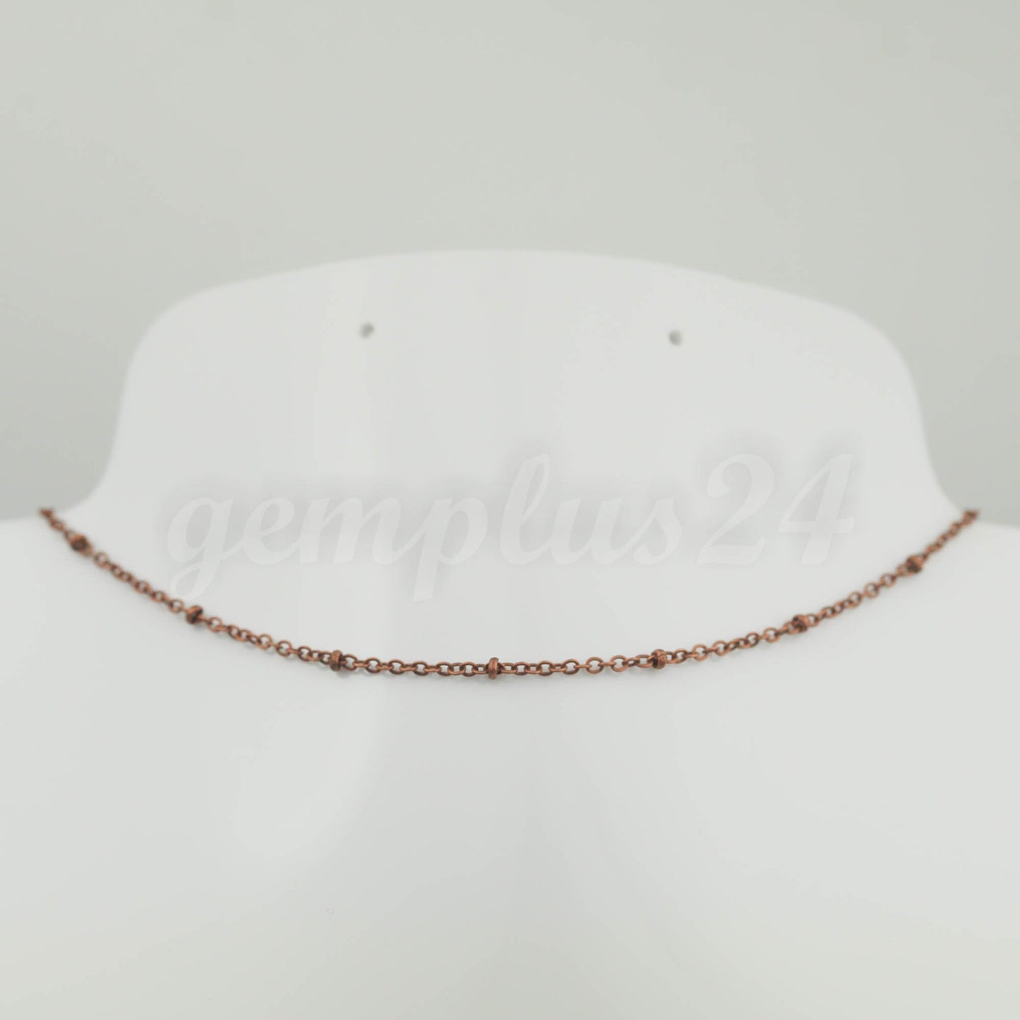 100 ft Antique Copper Satellite Dainty Delicate Chain Flat BALL Chain - 2.4x1.7mm SOLDERED link - Small Ball Flat Cable Chain - 2417SAT