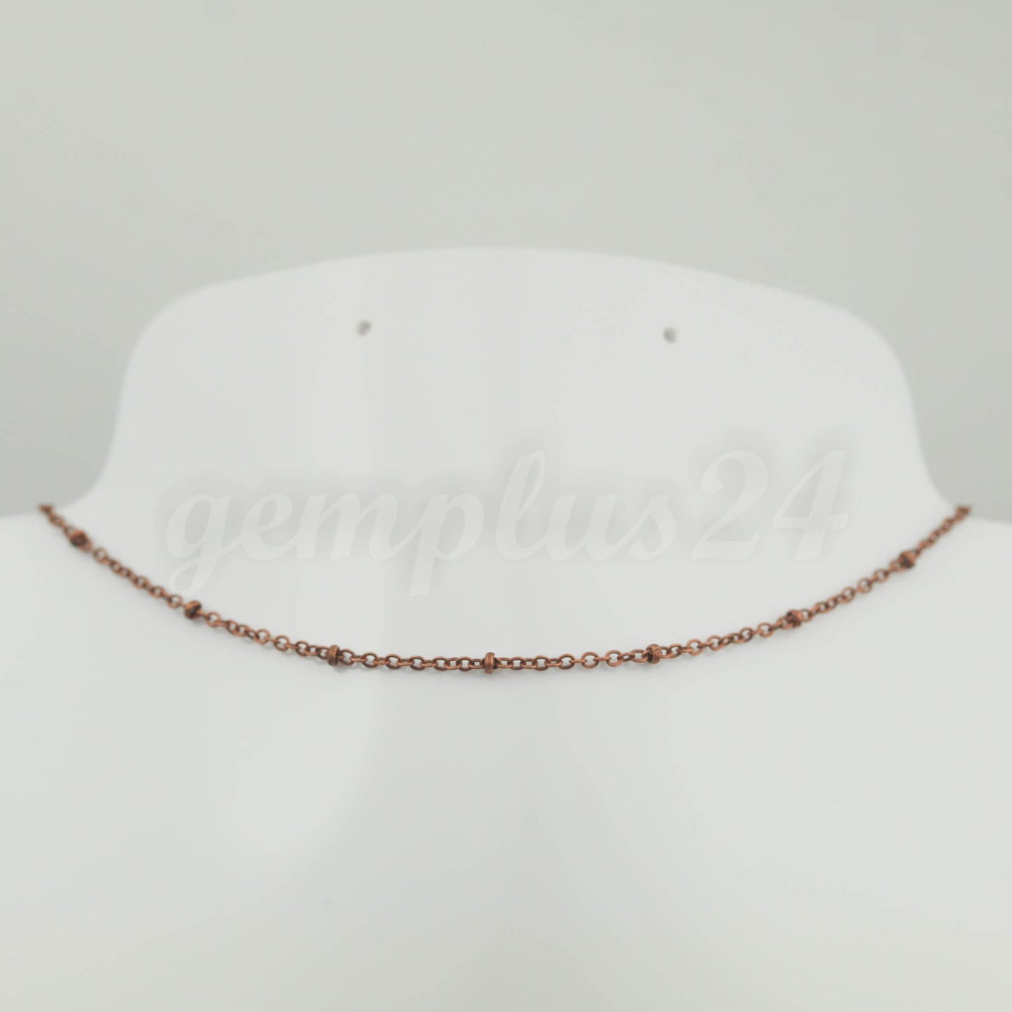 10 ft Antique Copper Satellite Dainty Delicate Chain Flat BALL Chain - 2.4x1.7mm SOLDERED link - Small Ball Flat Cable Chain - 2417SAT