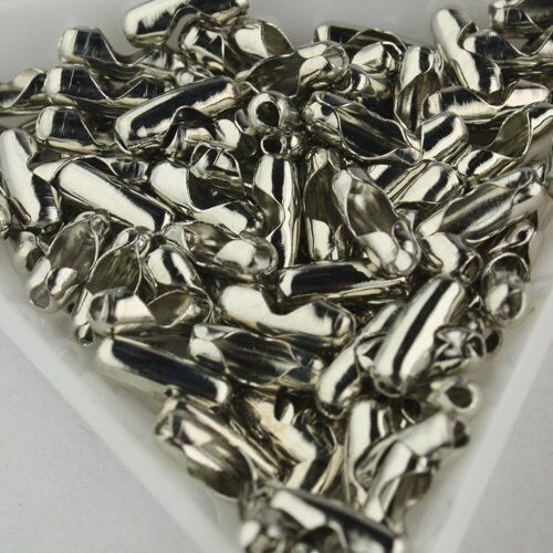 50pcs of STAINLESS Antique Silver Ball Chain Connectors Clasps - for 2.0mm ball chain - Insert Type